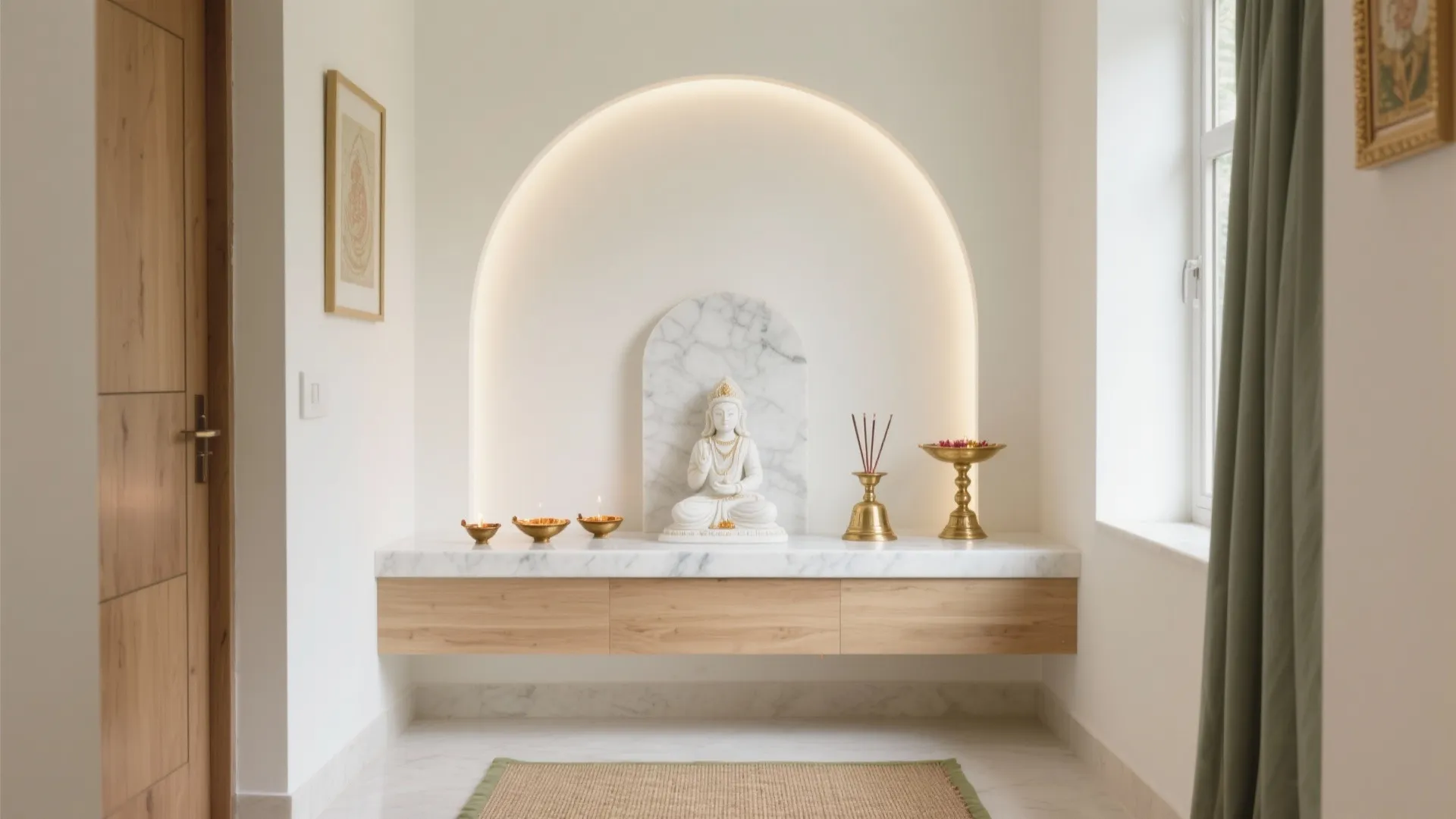 Puja Room Colour According to Vastu: 5 Designer Picks: A senior interior designer’s guide to choosing auspicious pooja room colors—especially for small spaces—blending Vastu wisdom with modern aesthetics.