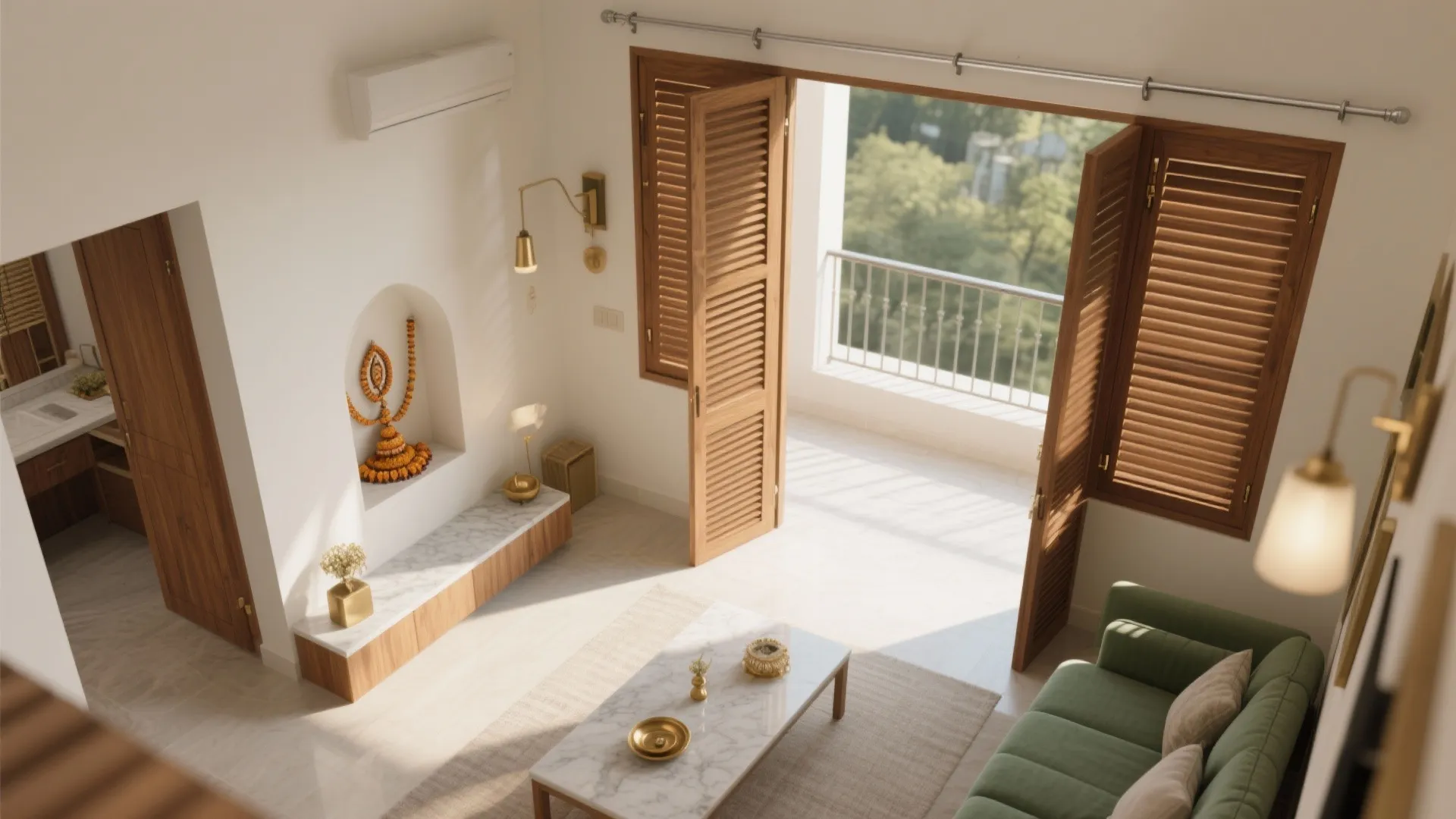 Vastu-Aligned Orientation and Folding Shutters