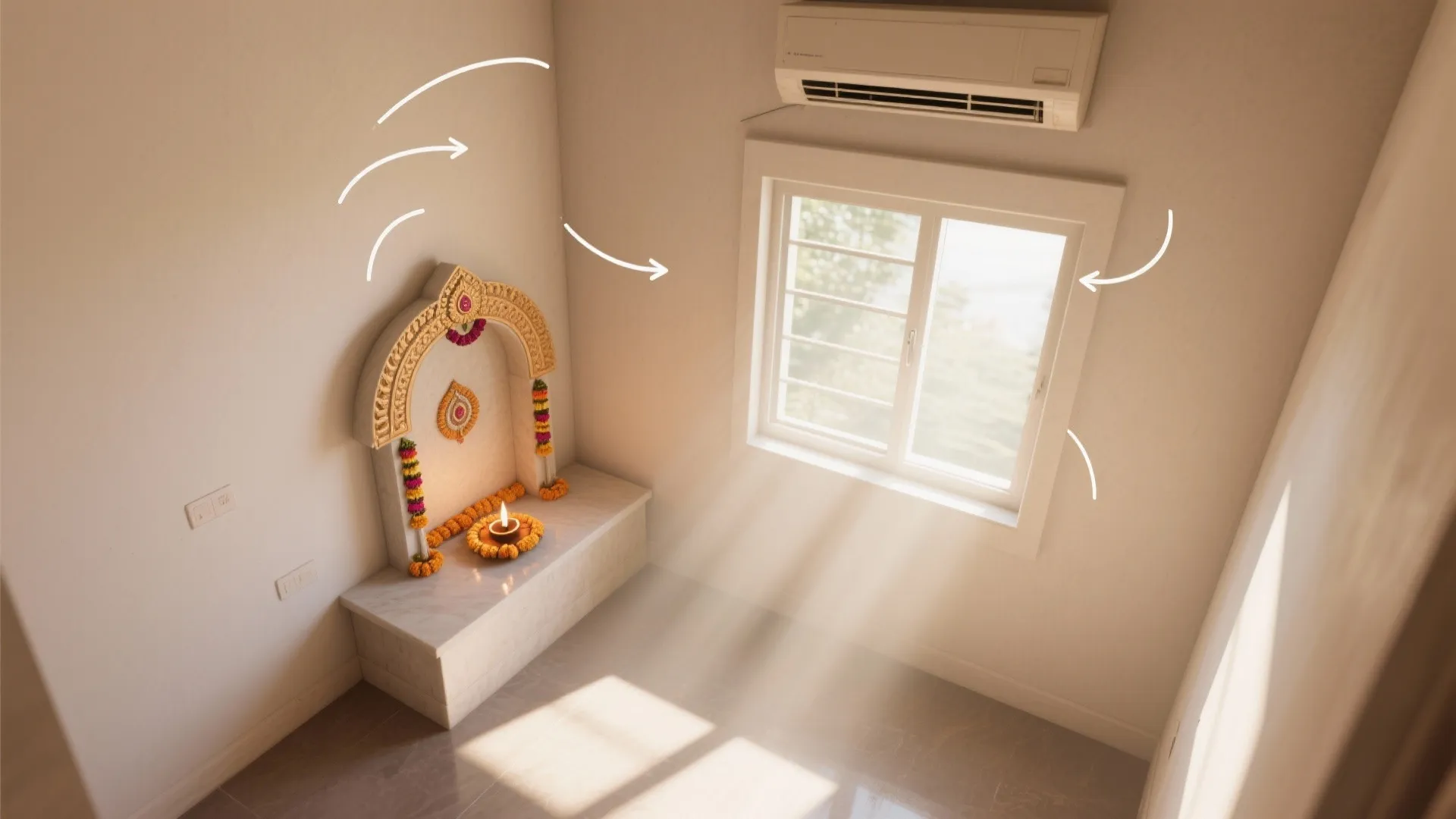 Vastu-aware orientation and ventilation in compact homes