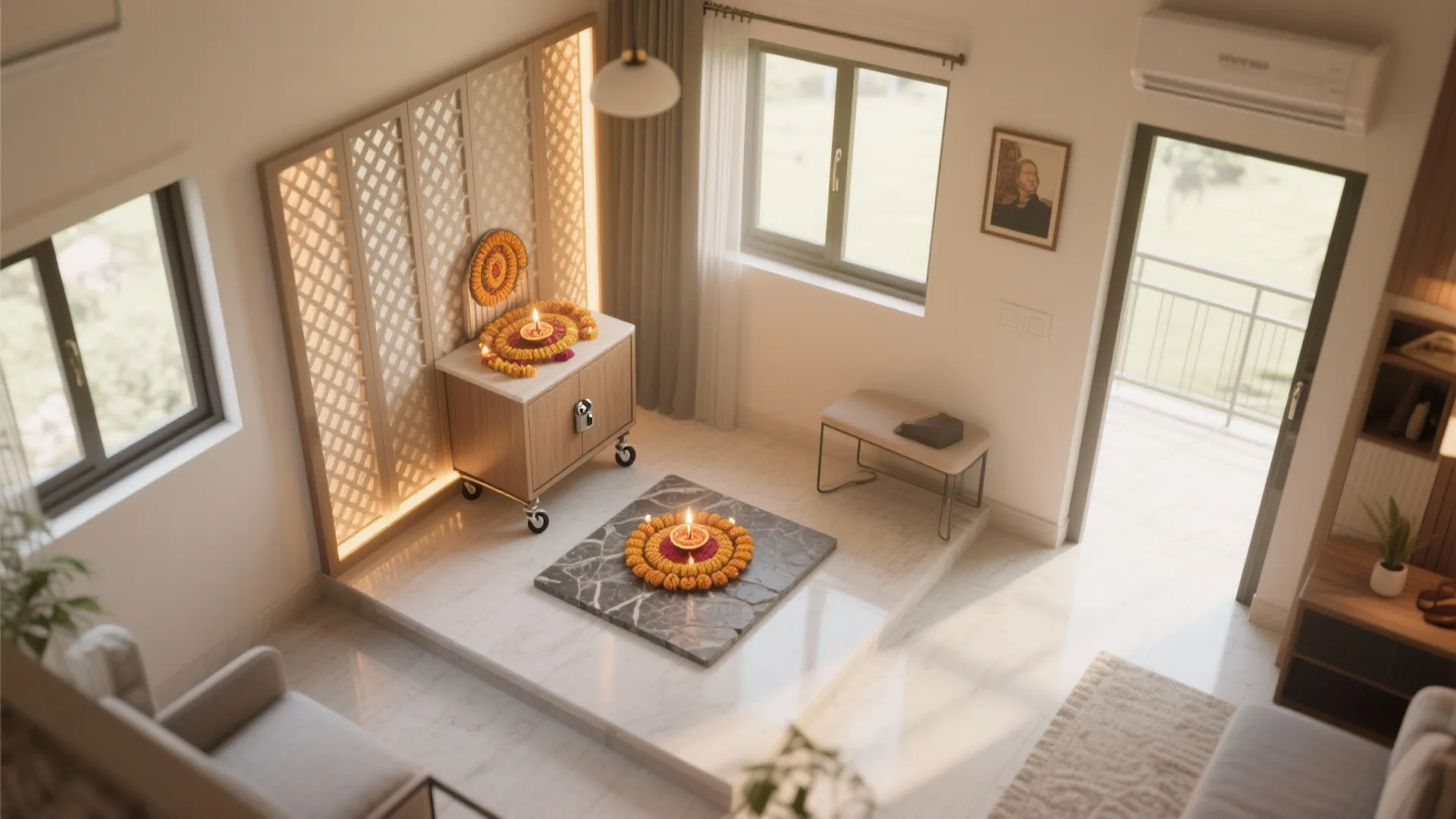 5) Vastu-Sensitive Zoning With Flexible Furniture