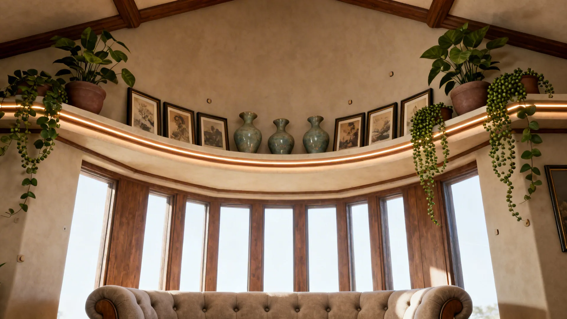 5 Vaulted Ceiling Ledge Ideas: Creative living room vaulted ceiling ledge decorating ideas I’ve used in real projects