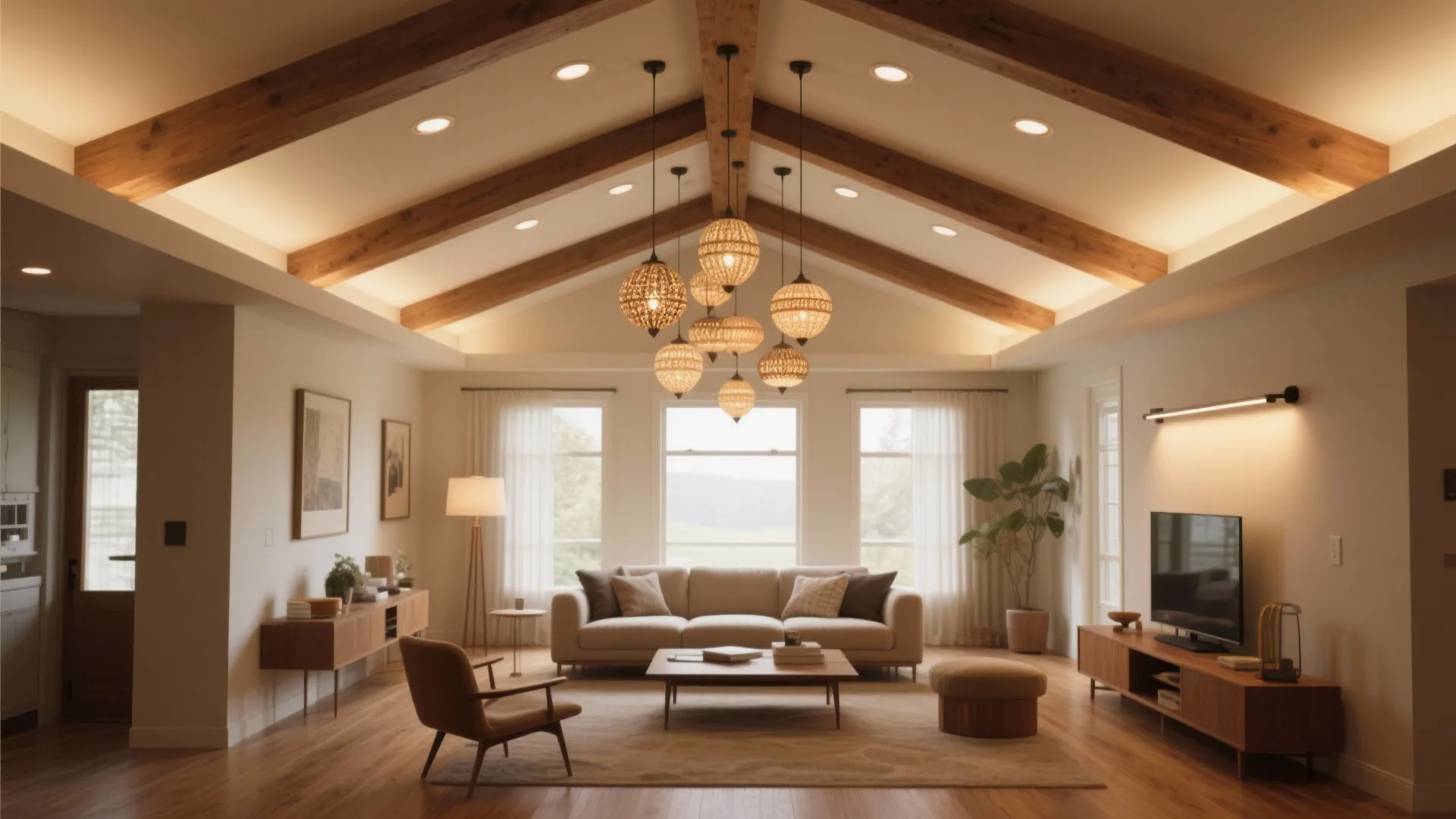 Lighting Ideas for Vaulted Ceiling Living Rooms — 5 Inspo: Creative lighting strategies to make your vaulted ceiling living room feel cozy, bright, and intentional