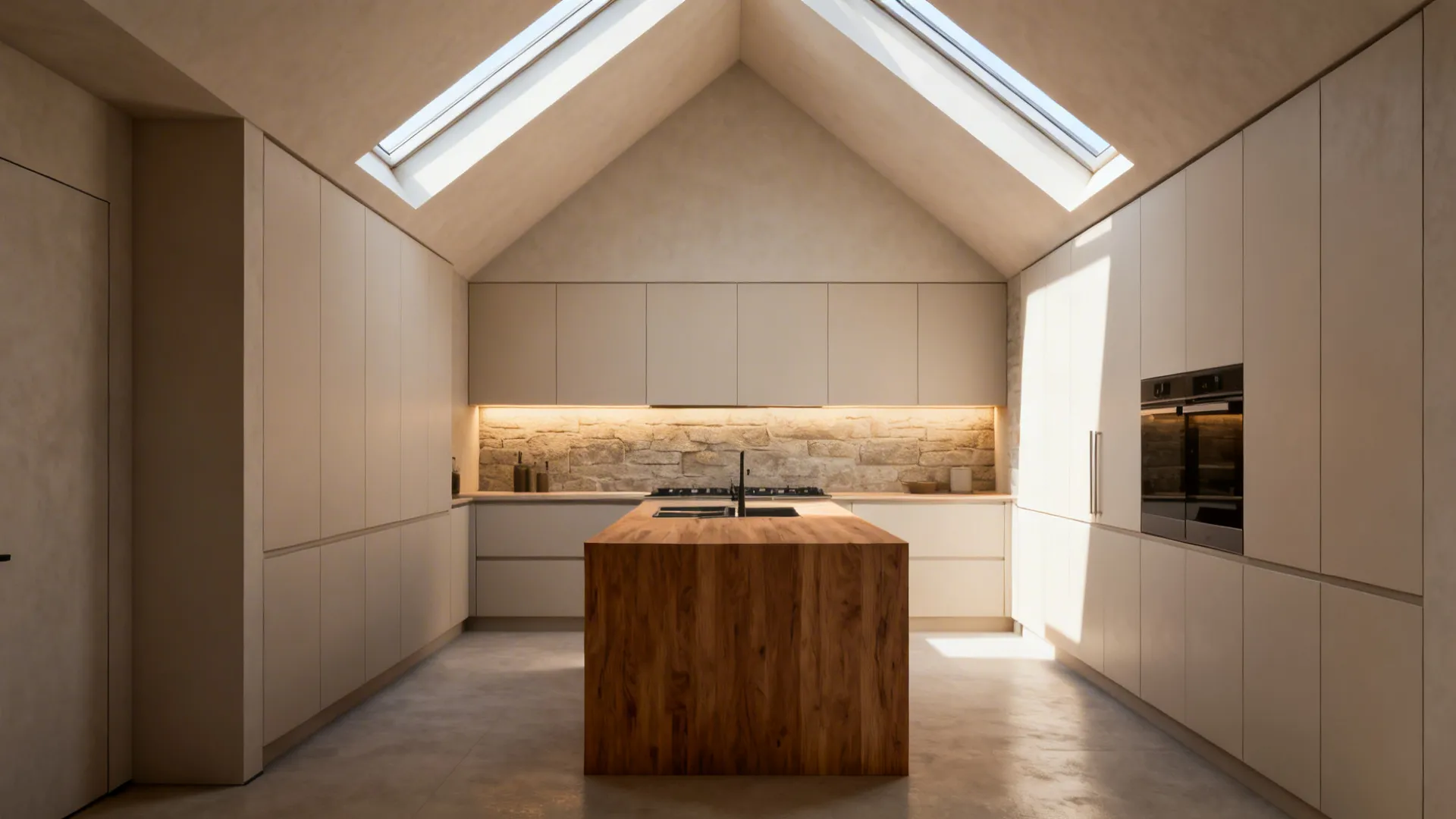 1) Vaulted Ceilings with Continuous Skylights