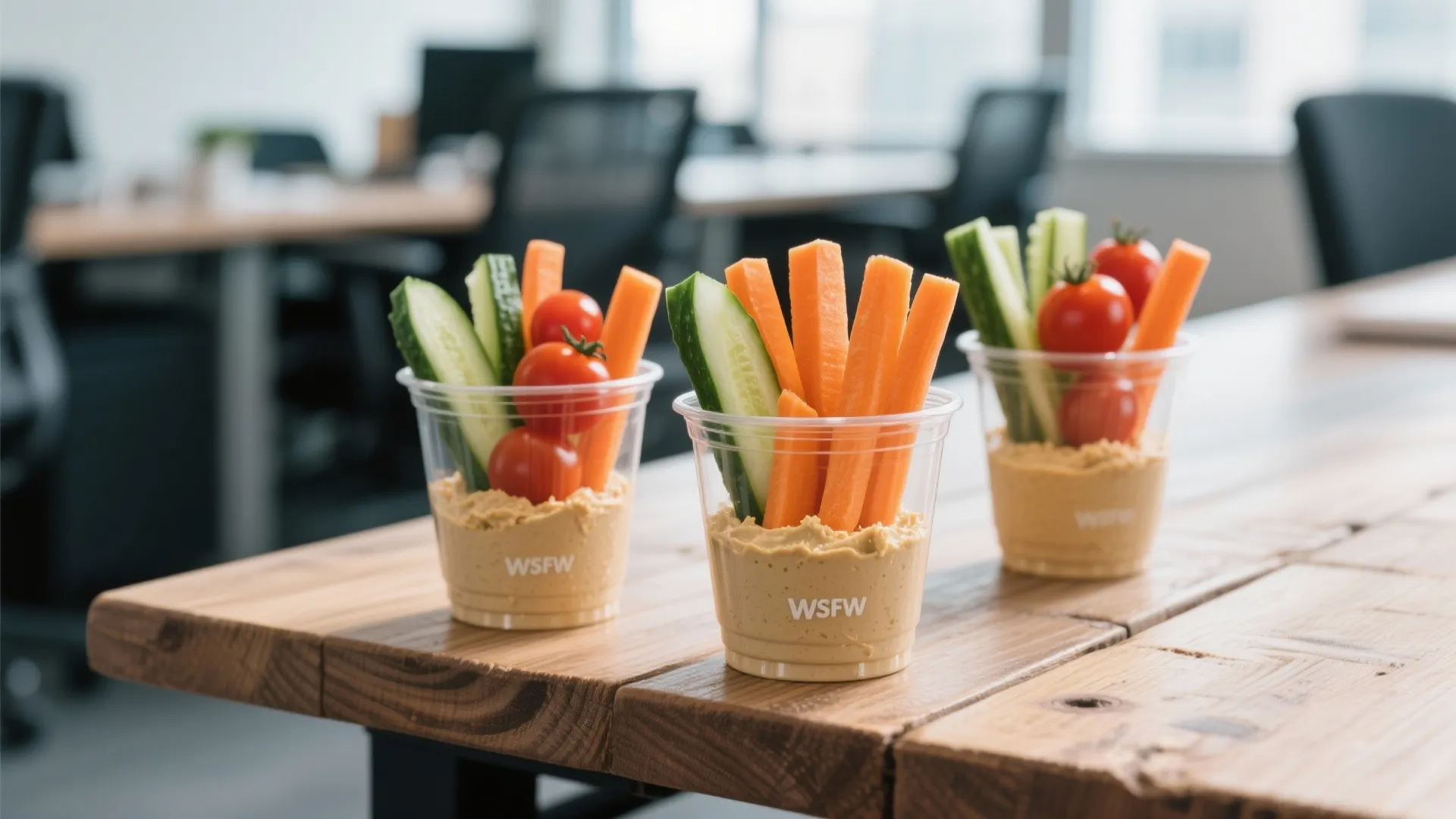 1. Mini Veggie Cups with Dip