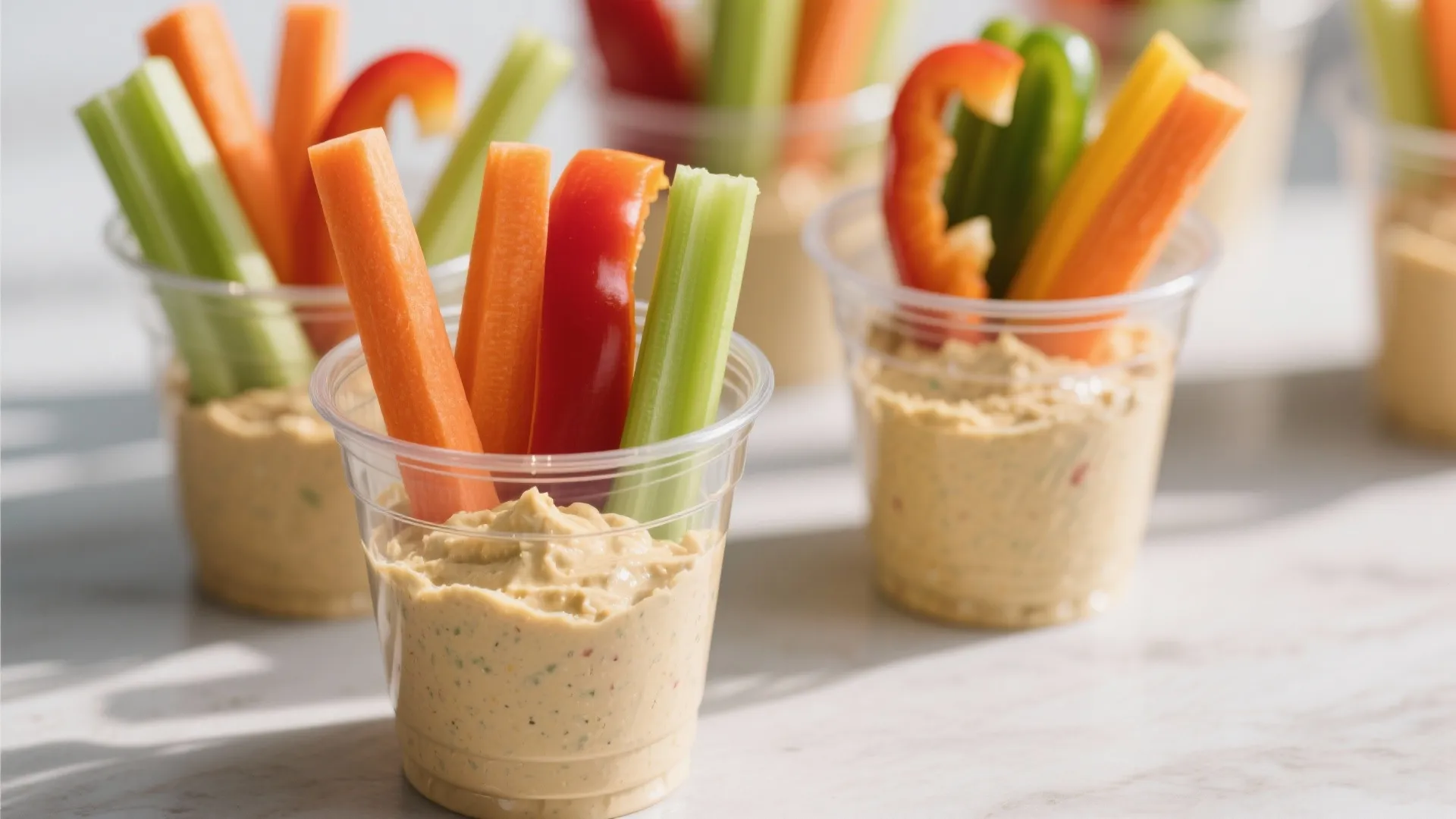 7. Veggie & Dip Cups