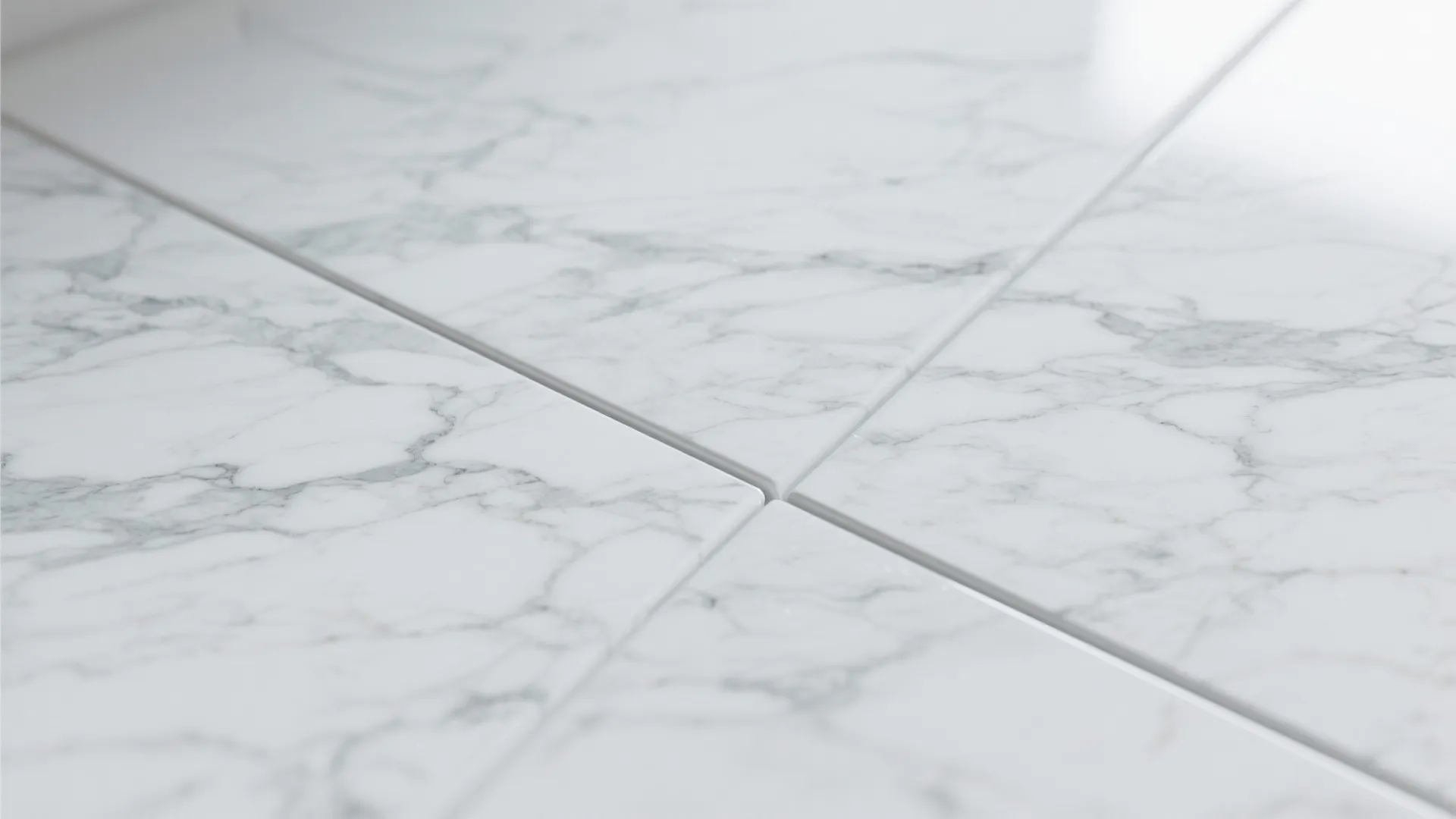 Grey Marble-Effect Tiles to Elevate a Small Bath