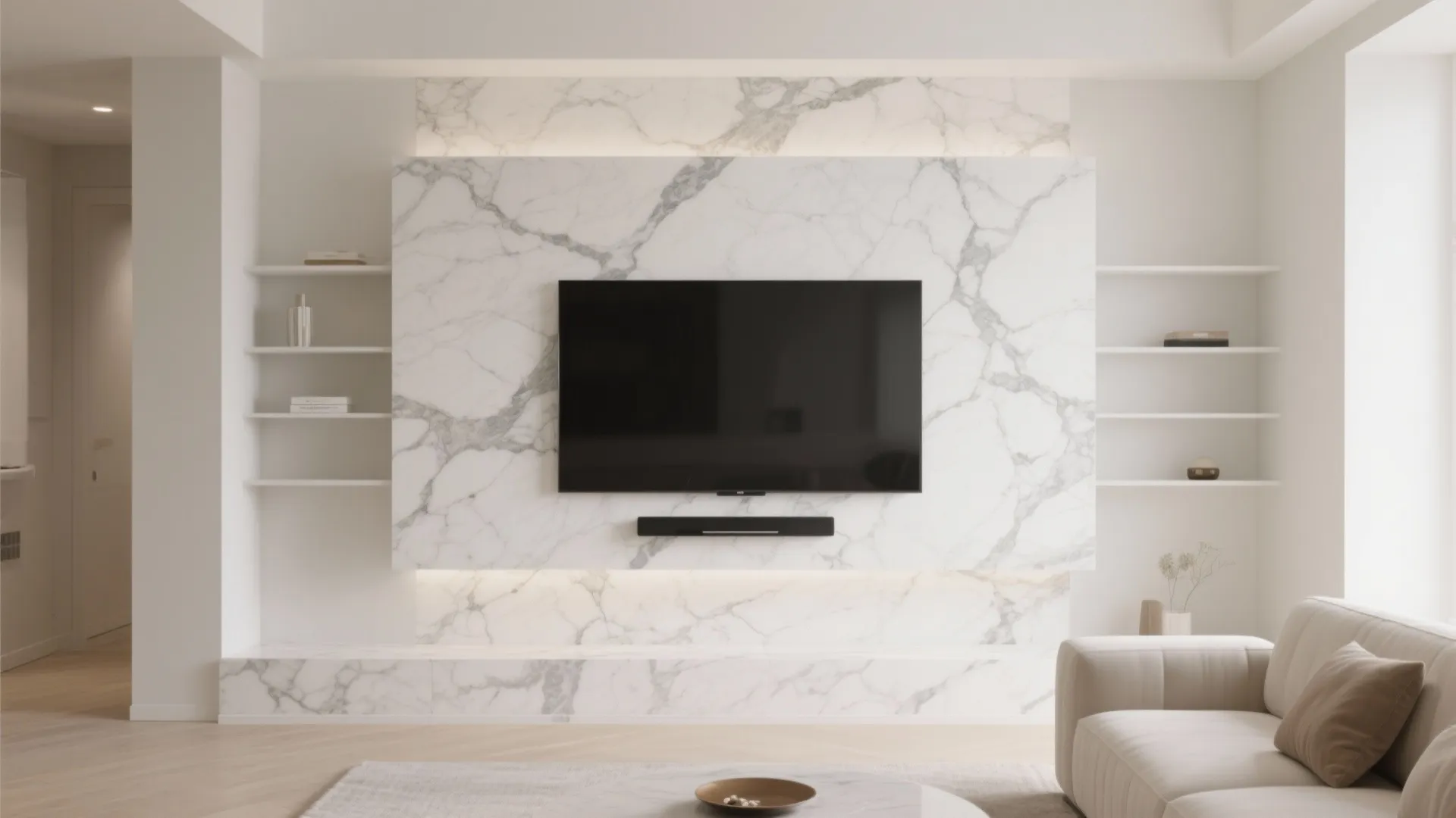 1. Veined White Marble for Timeless Elegance