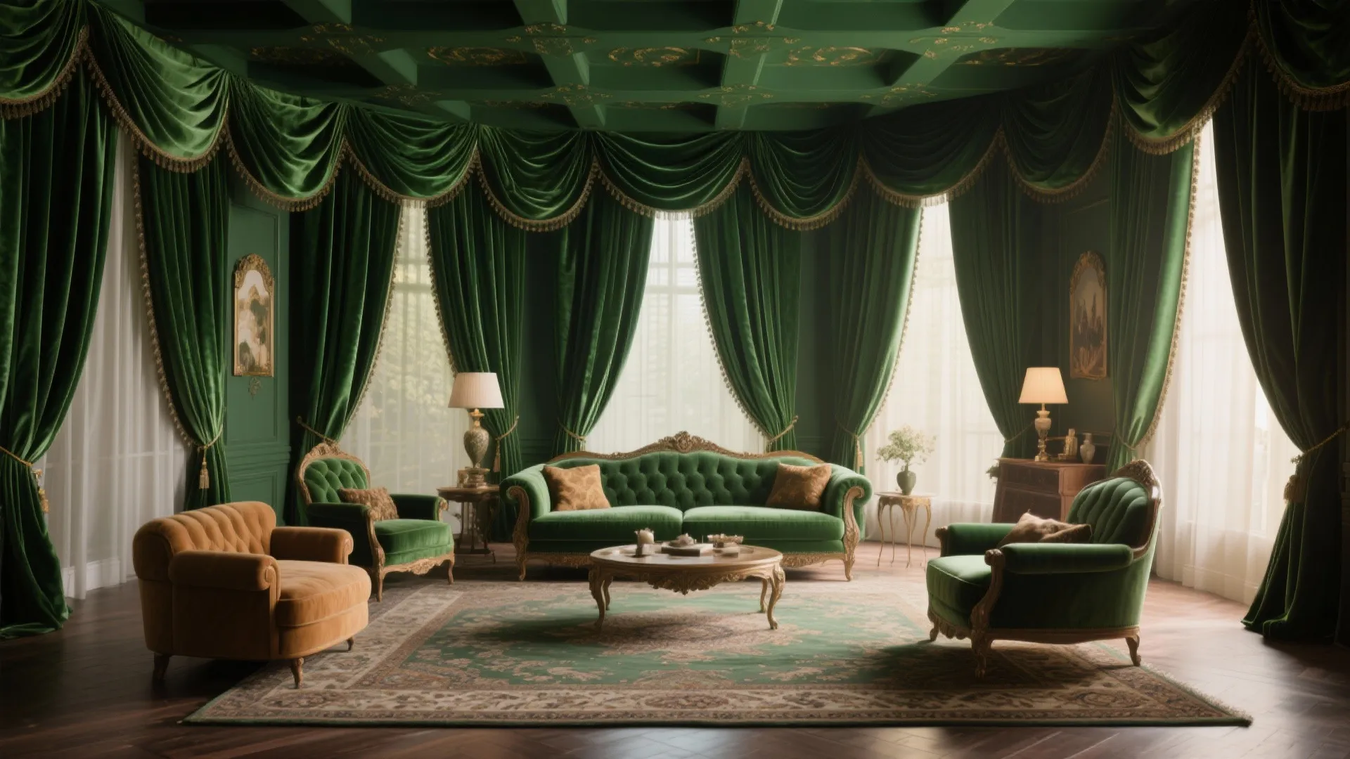 3. Ceiling-to-Floor Velvet Drapes