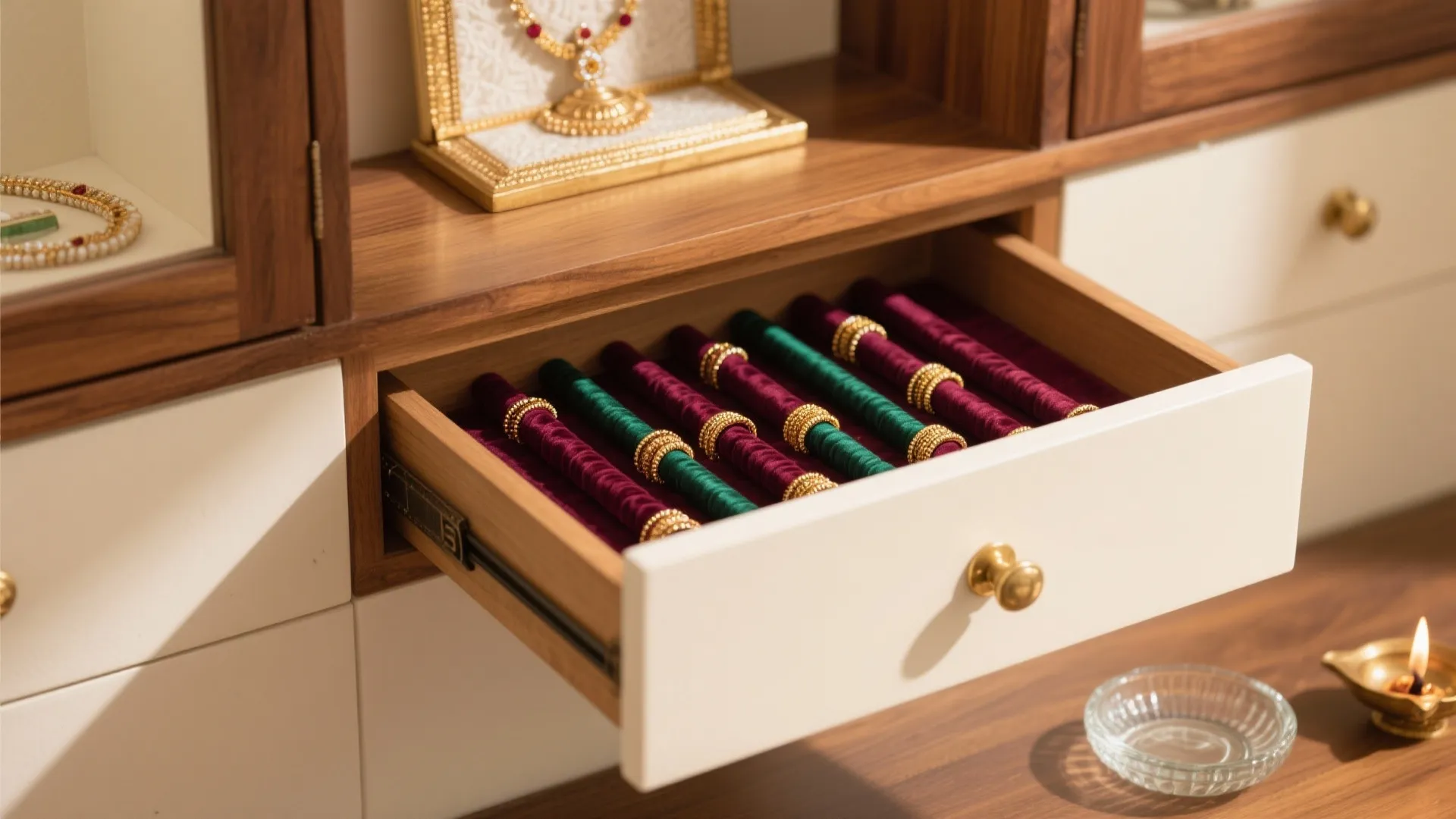 Velvet-lined Bangle Rod Drawer