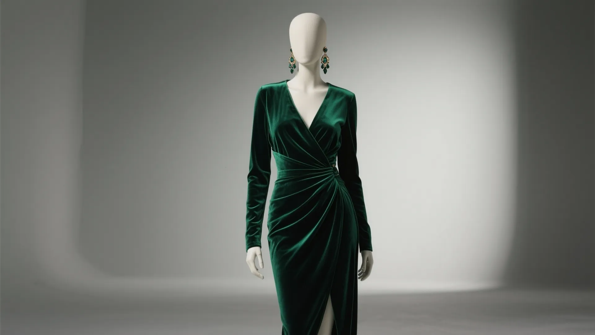 1. The Velvet Dress with Statement Earrings