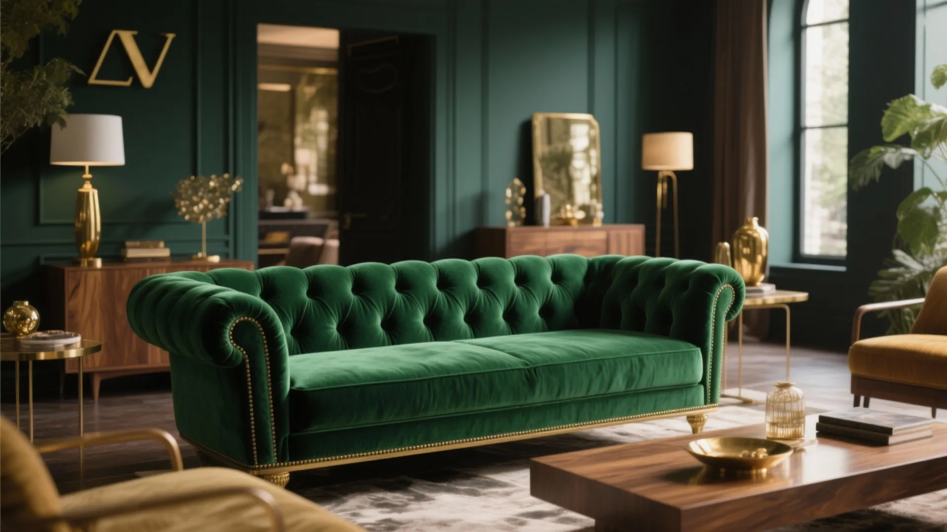 Velvet Upholstered Elegance