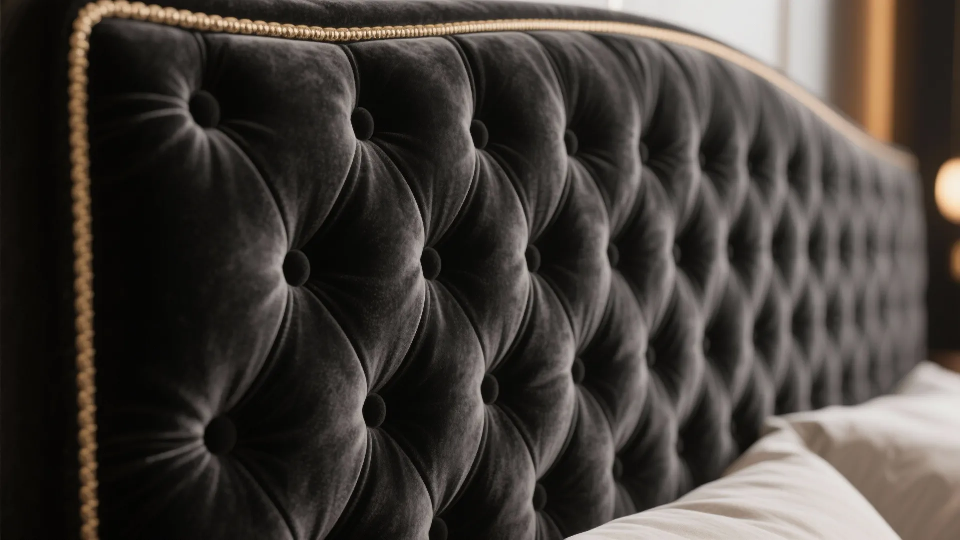 1. Black Velvet Headboard as the Focal Point