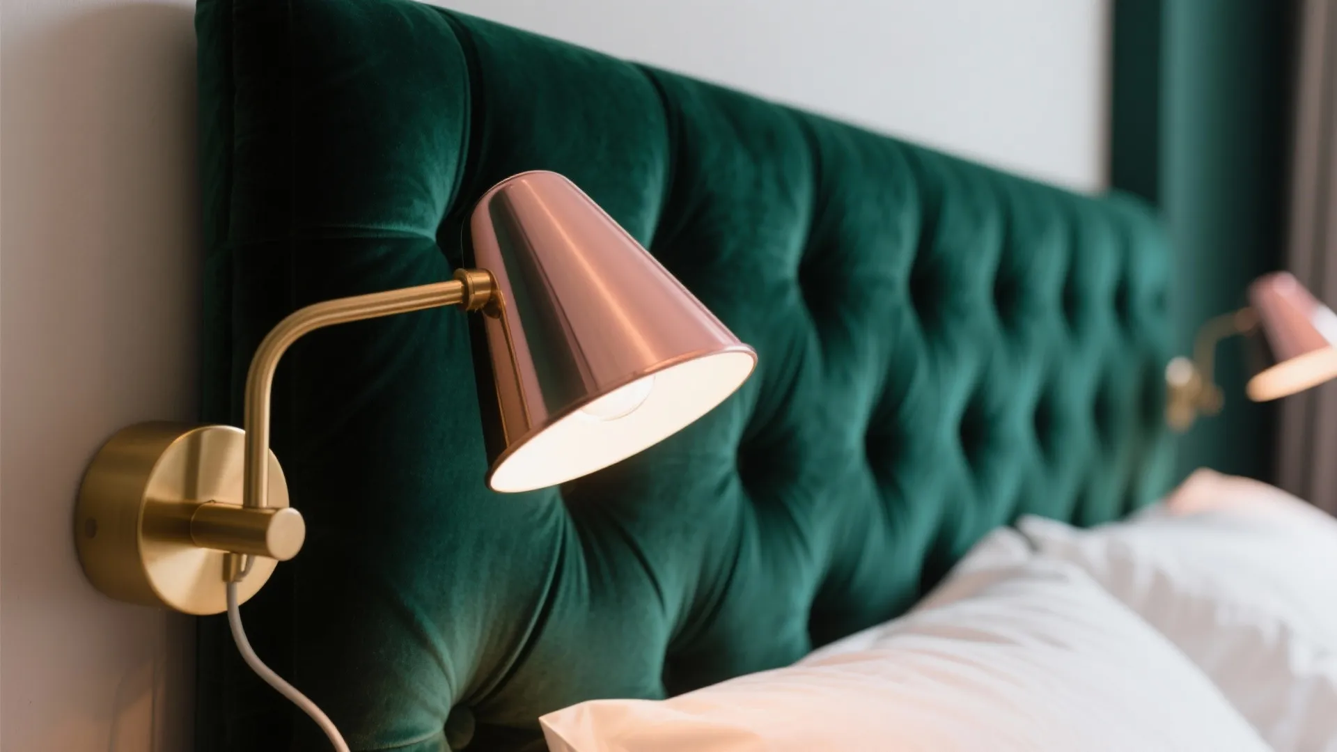 3. Green Velvet Headboard