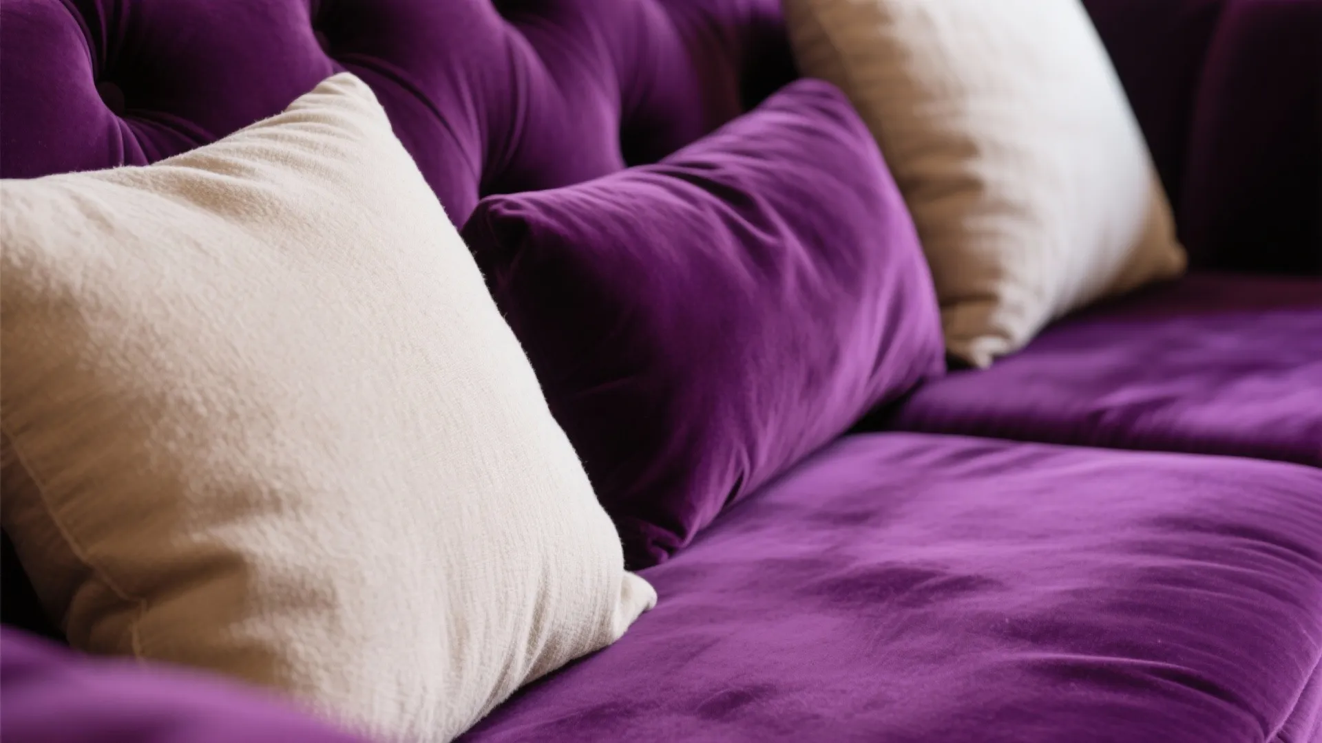 6. Mix of Velvet and Linen Textures