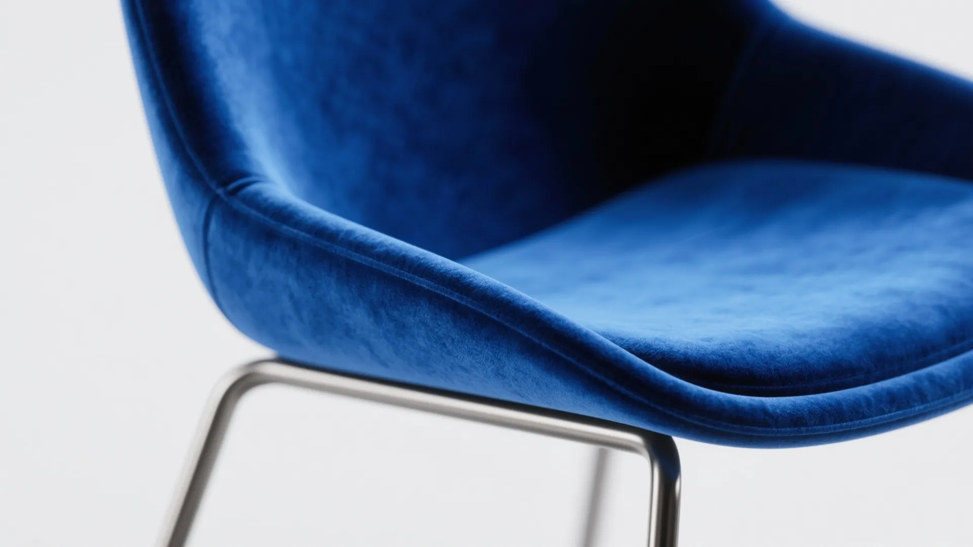 2. Mix textures: velvet seats with metal legs