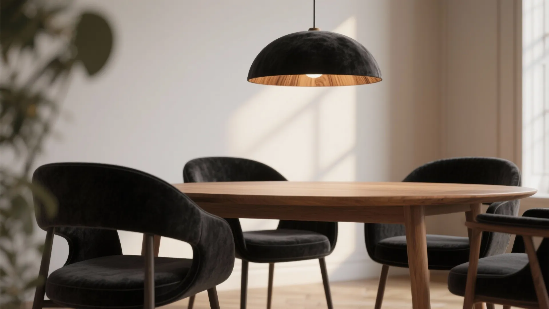 1. Pair with a light oak table for contrast