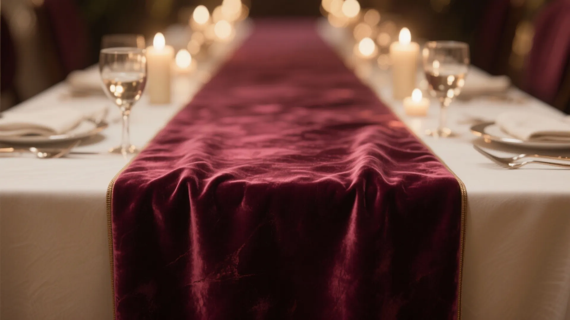 2. Narrow Velvet Runner for Formal Vibes