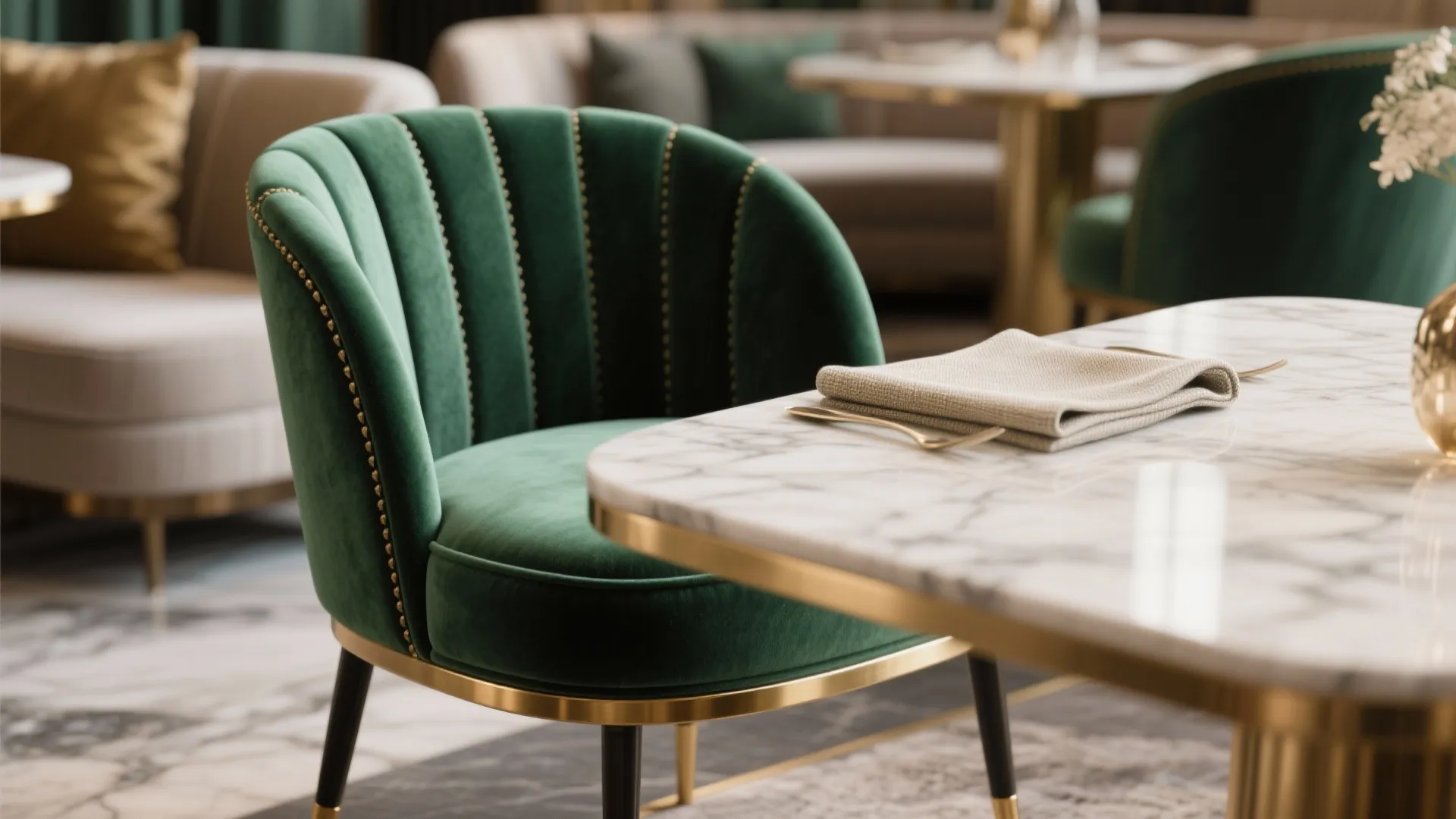 Luxurious Upholstered Seating and Rich Textiles