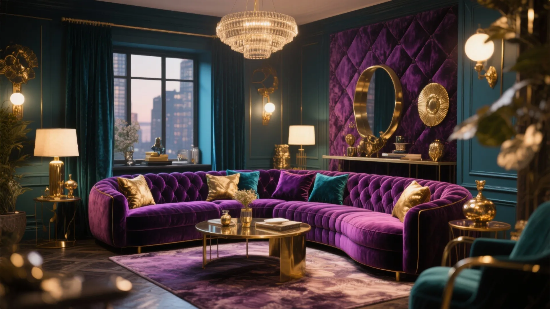 8. Velvet Upholstered Sectionals