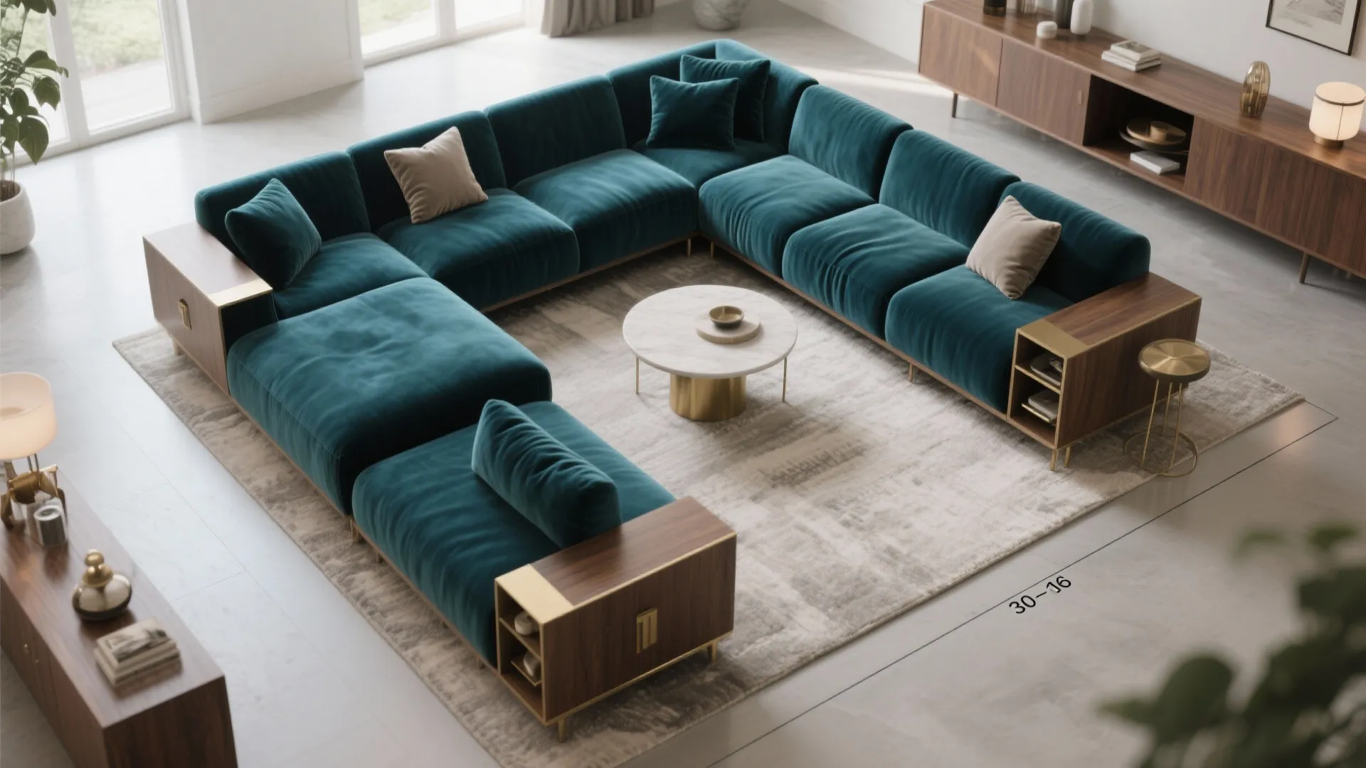 Performance Velvet Modular Sectional