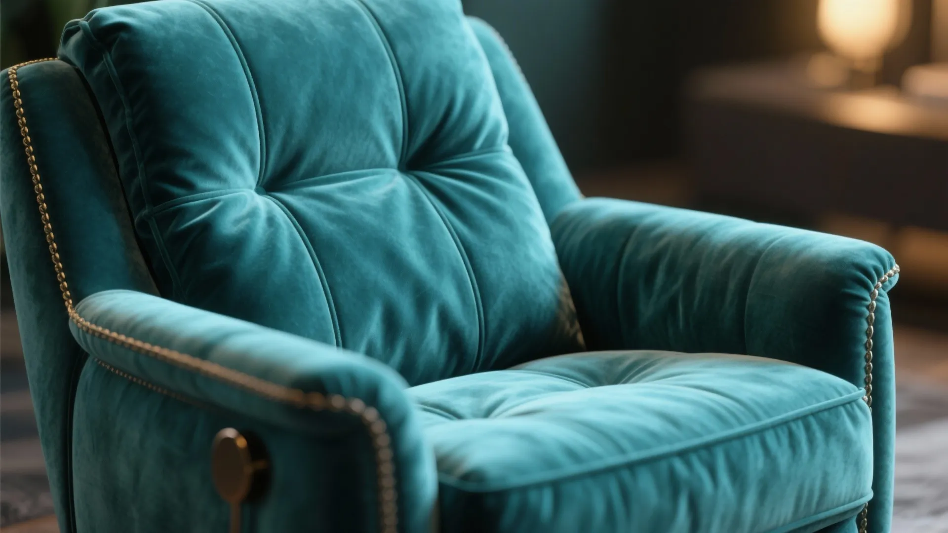 4. Velvet Teal Recliner for Comfort and Glam