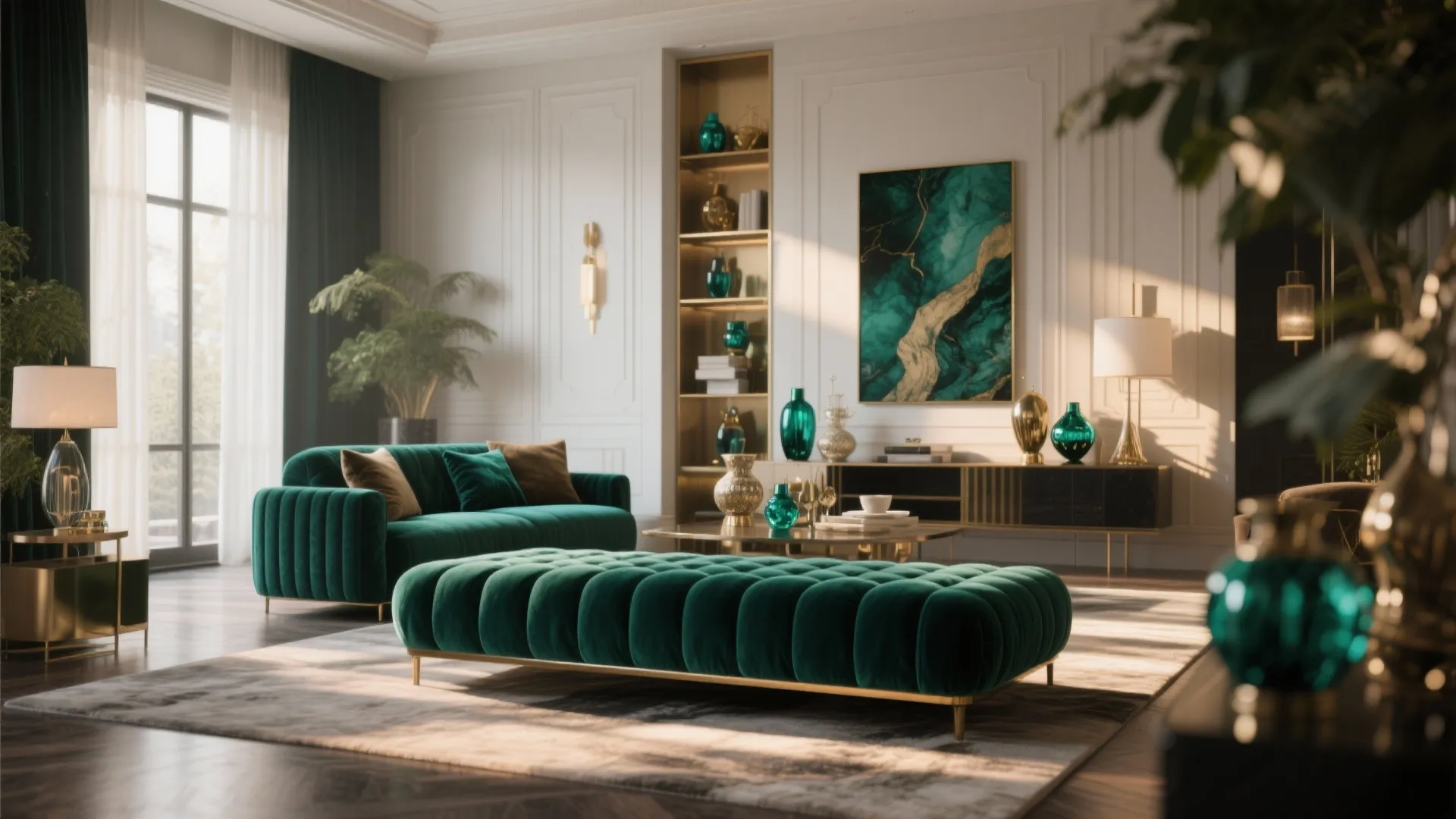 7. Velvet Upholstered Bench