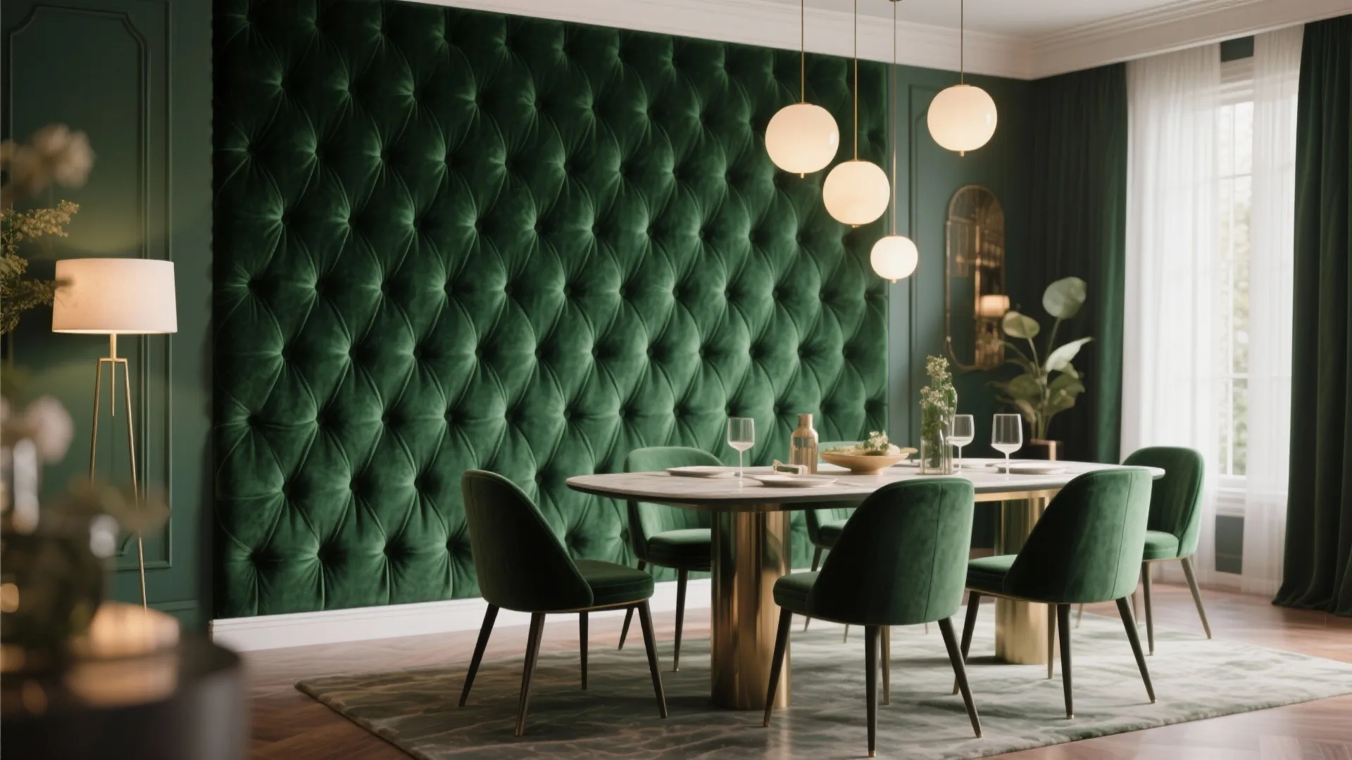 7. Fabric Upholstered Wall