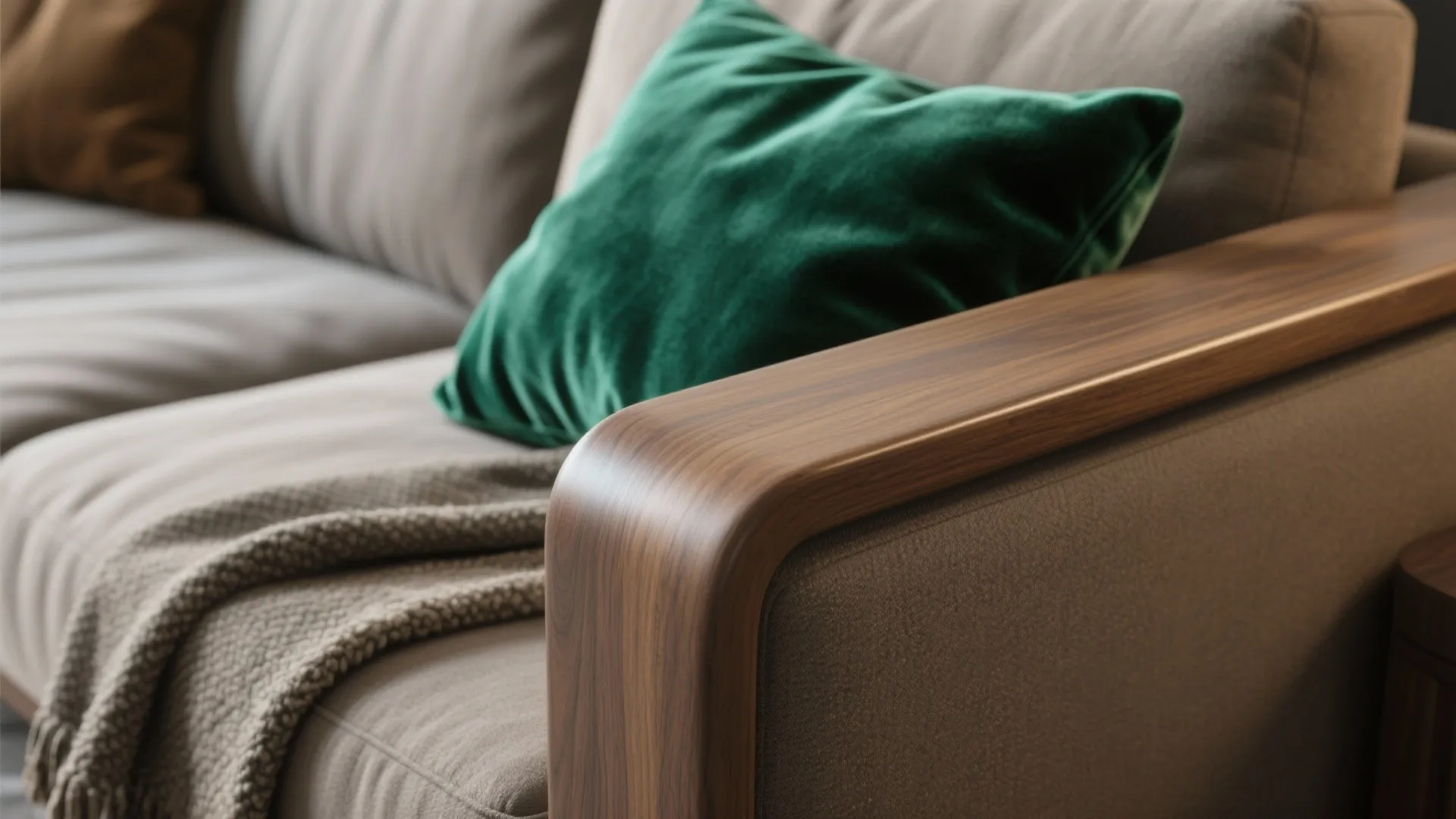 1. Soft grey base with jewel-green accents