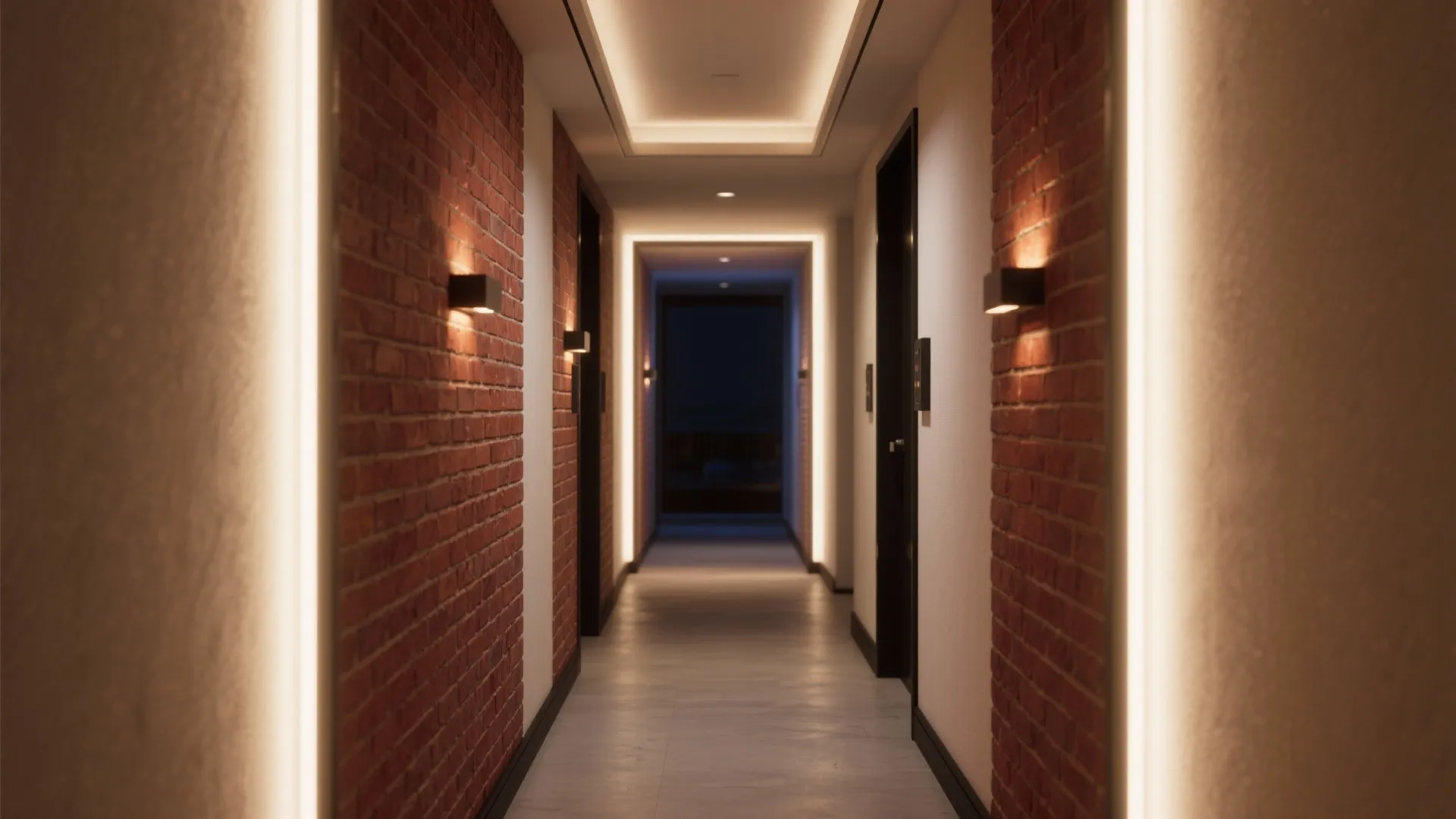 Slim Brick Veneer with Integrated Lighting