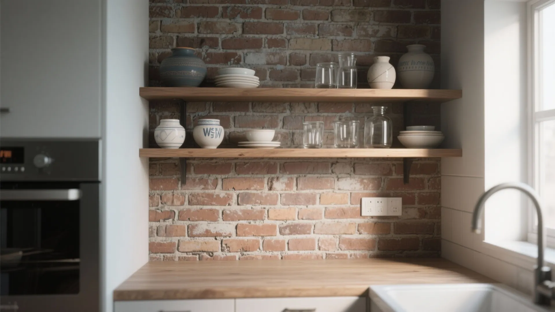 2. Thin brick veneer panels: real texture with less weight