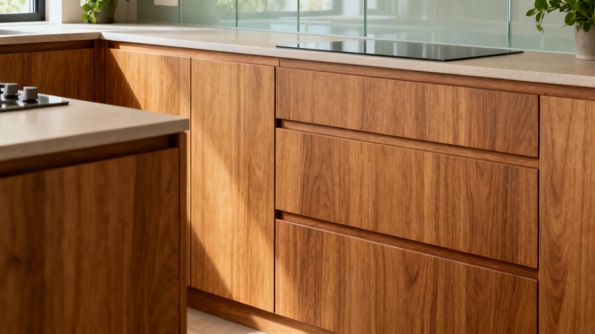 Slab Doors with Wood Veneer Warmth