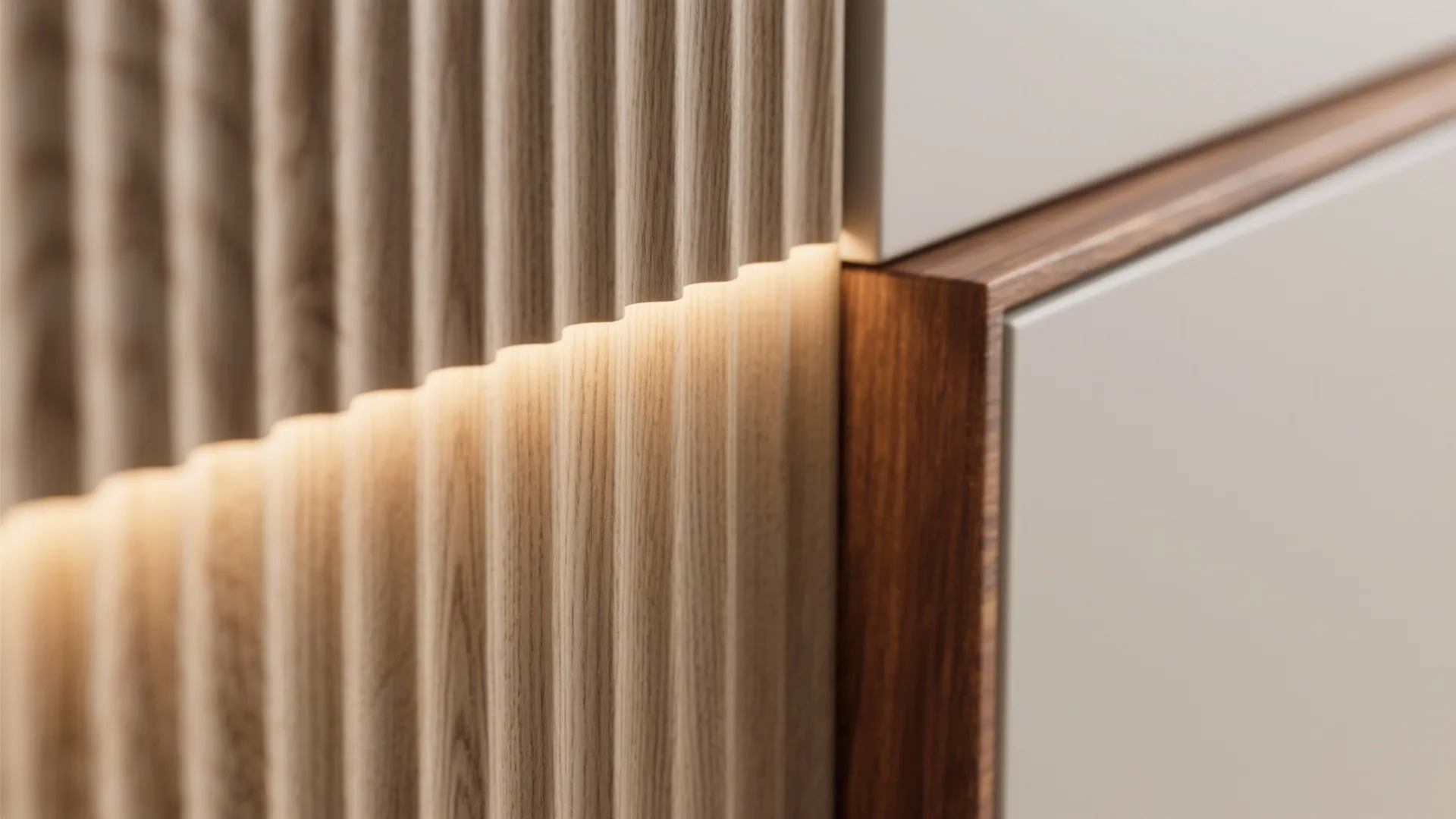 Warm wood accents to humanize modern shells