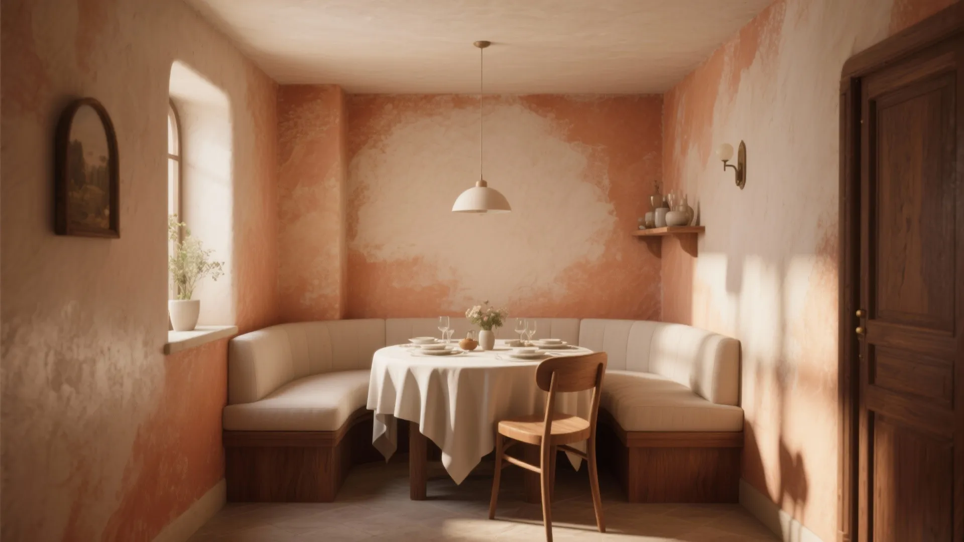 2. Venetian Plaster for Refined Warmth