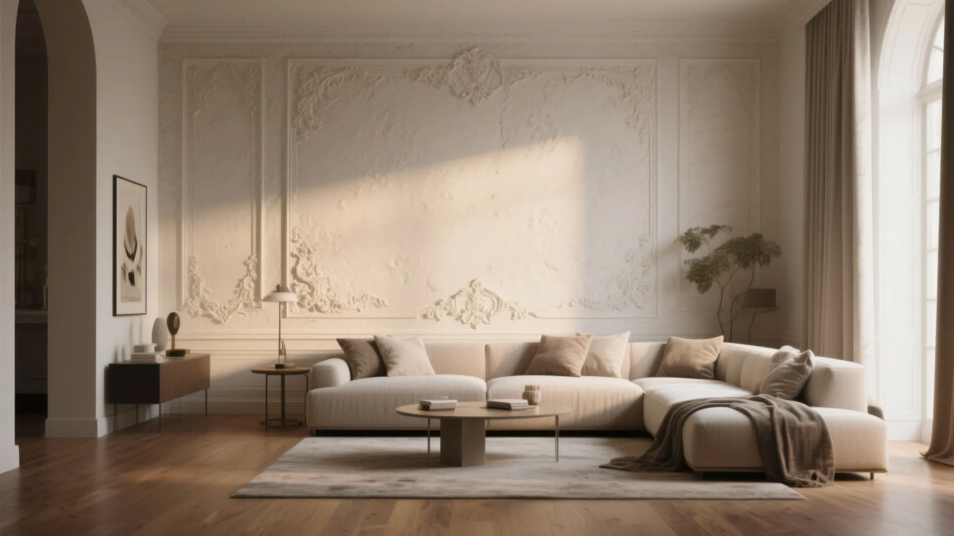 2. Venetian Plaster Accent Wall