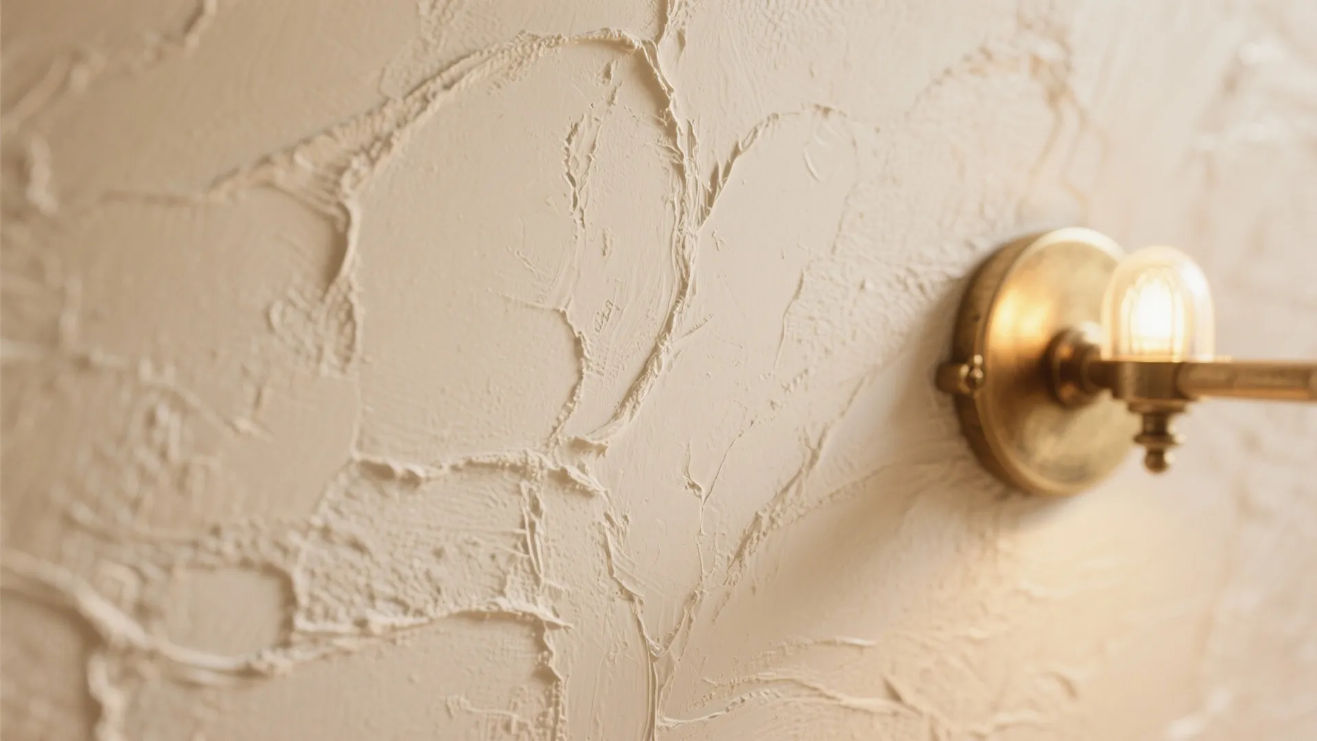 Close-up of warm Venetian plaster wall showing trowel texture and subtle light absorption.