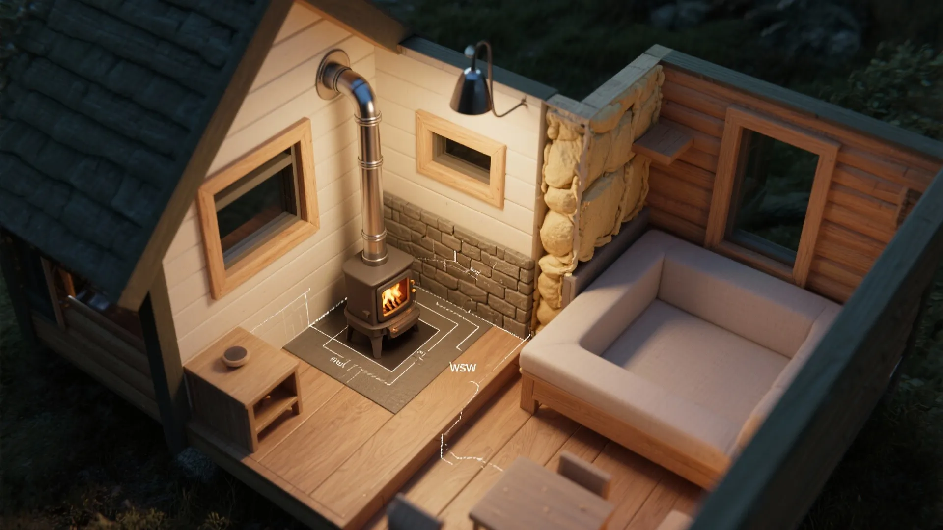 5. Stove with 3D-Considered Vent Routing