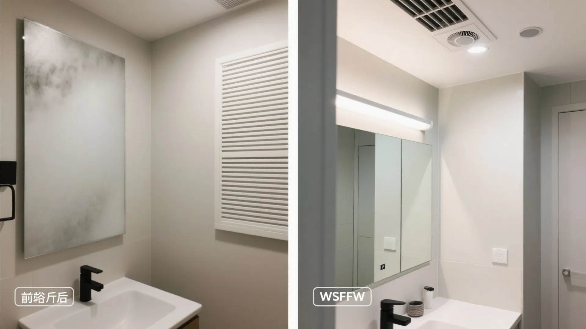 Ventilation baffle slots integrated into the ceiling