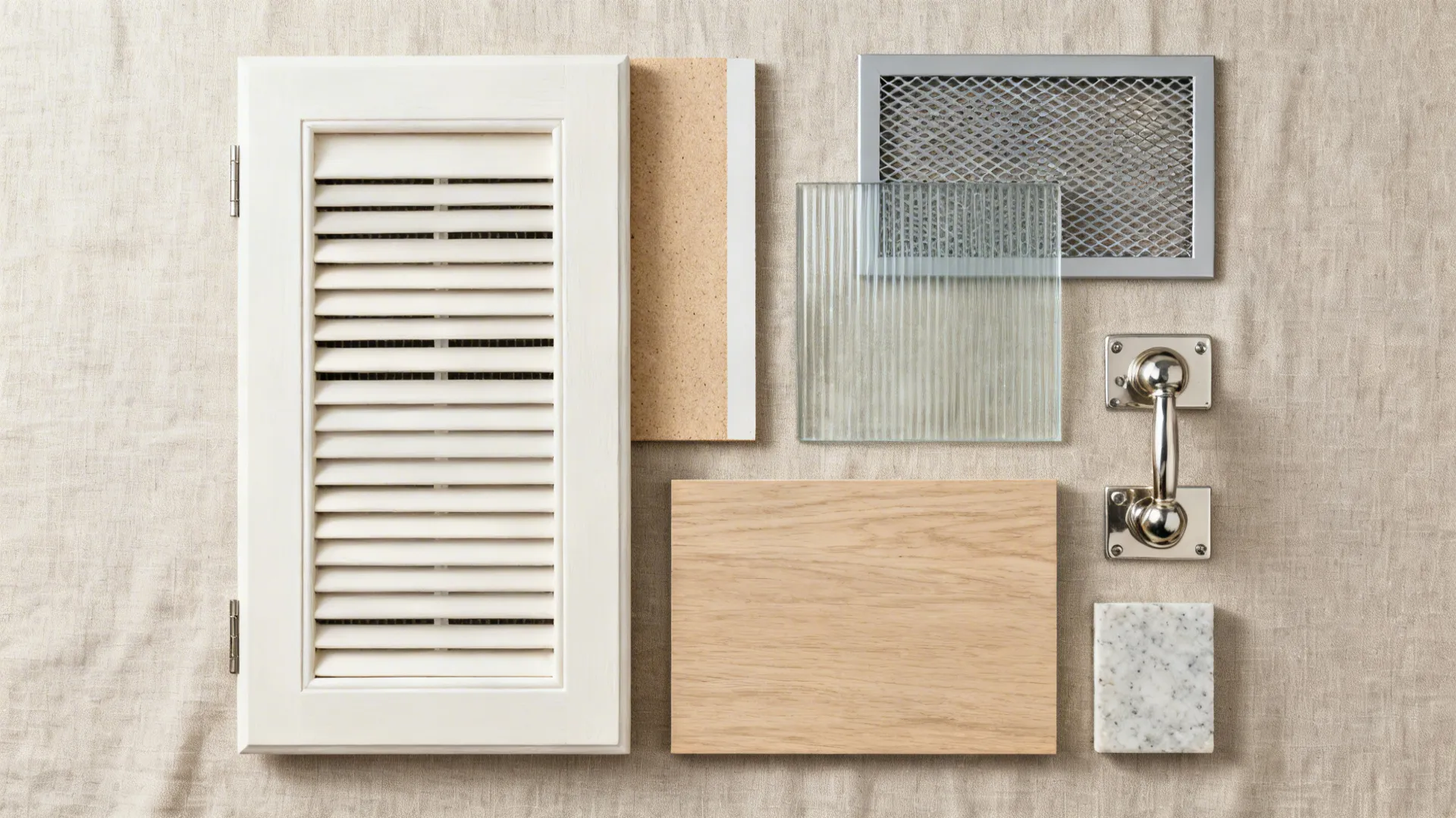 1) Louvered Cabinet Doors for Passive Airflow
