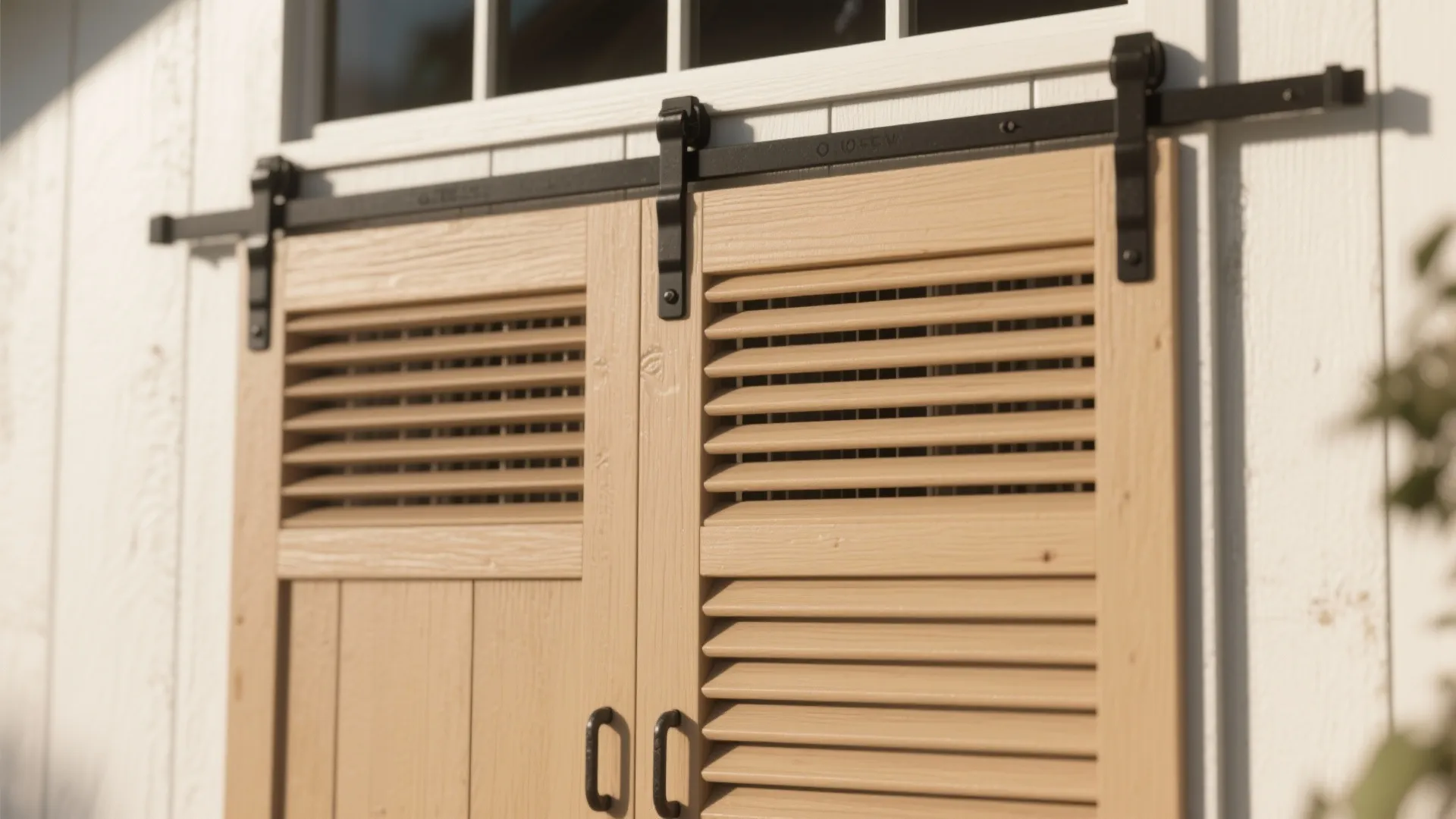 2. Ventilated barn door — style without the sauna