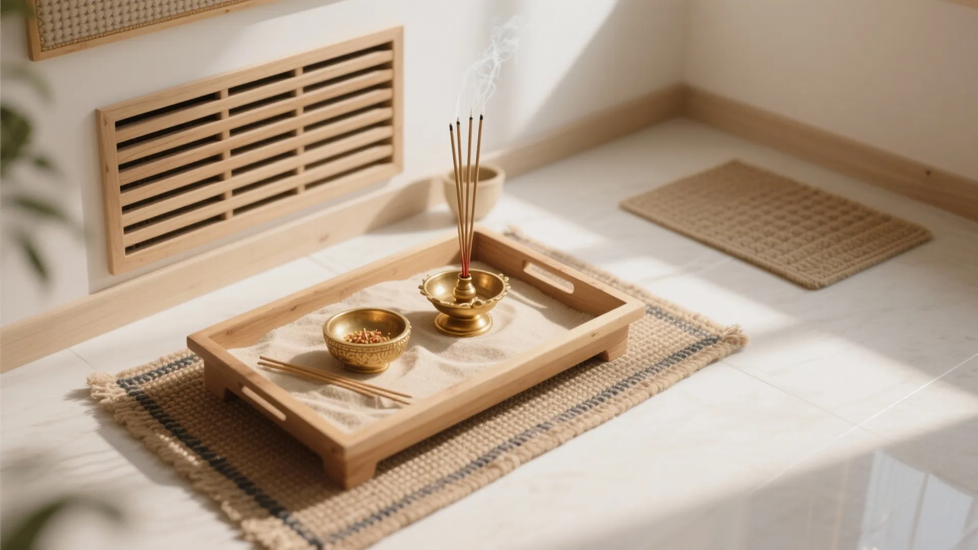 Ventilation, incense management, and acoustic calm