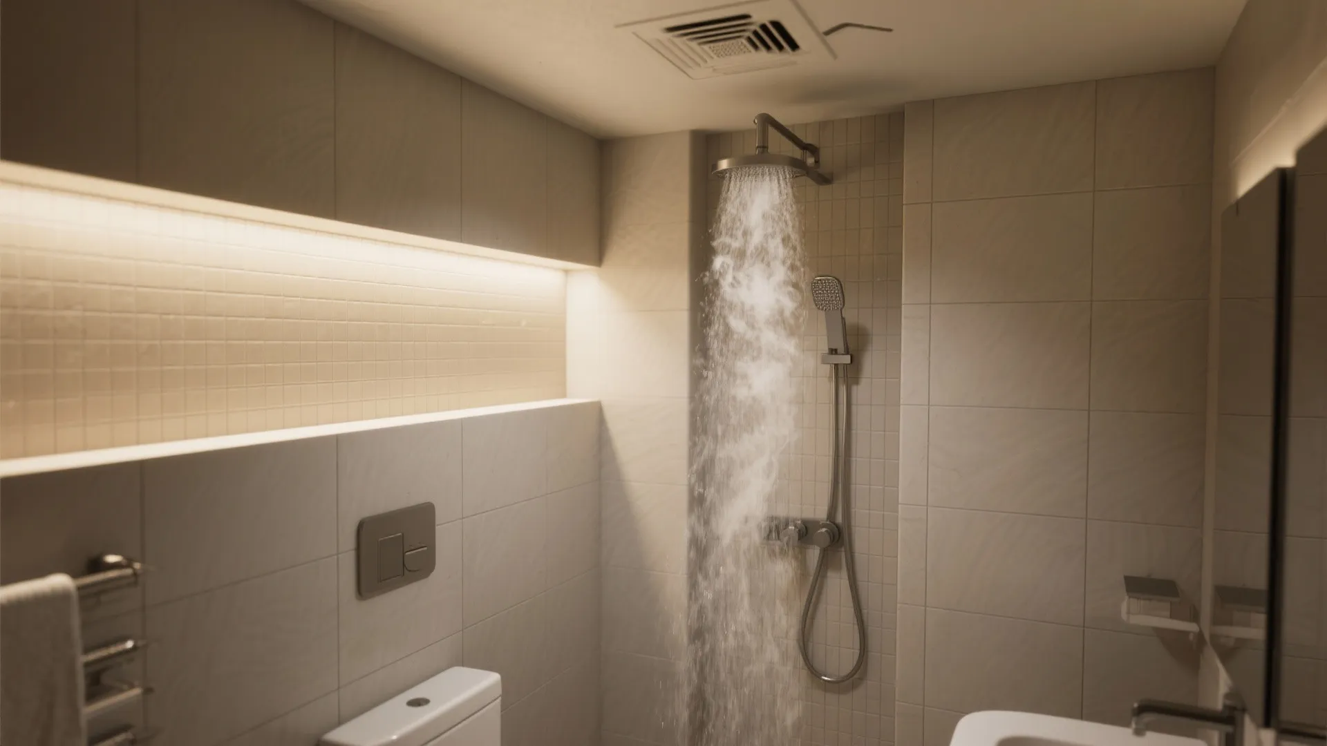 4. Consider architectural tweaks — lower vents or a ledge to channel steam