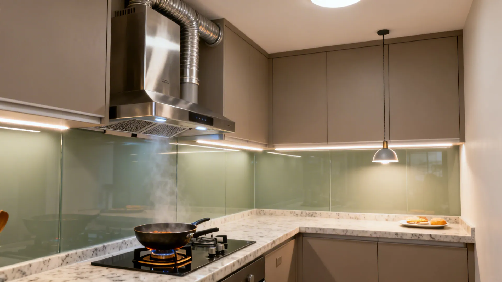 5) Ventilation, Lighting, and Durable Countertops