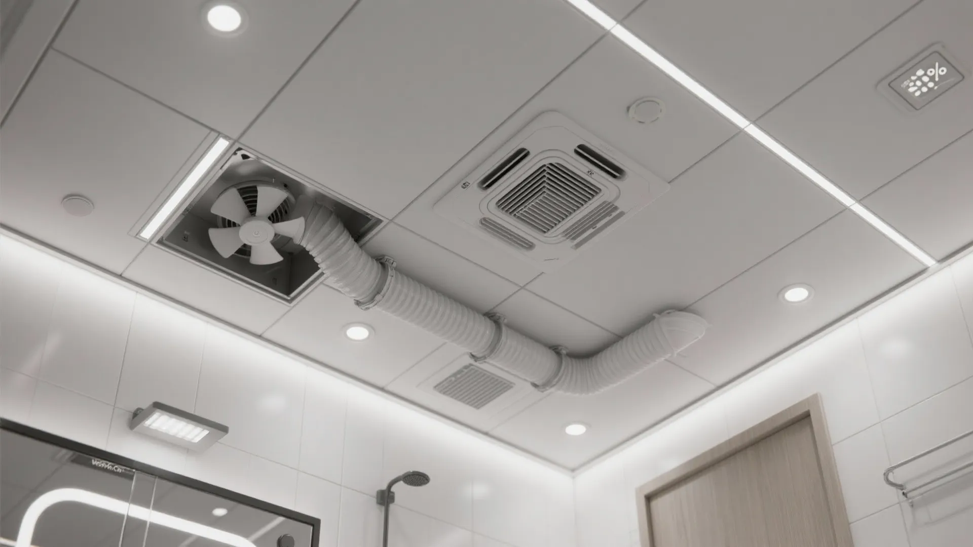Integrated Ventilation and Lighting in a PVC False Ceiling