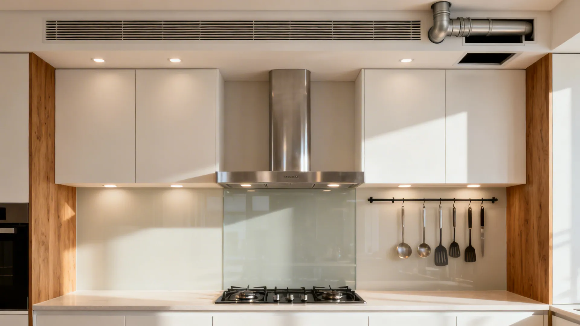 Integrated Ventilation Soffit with Task Rails