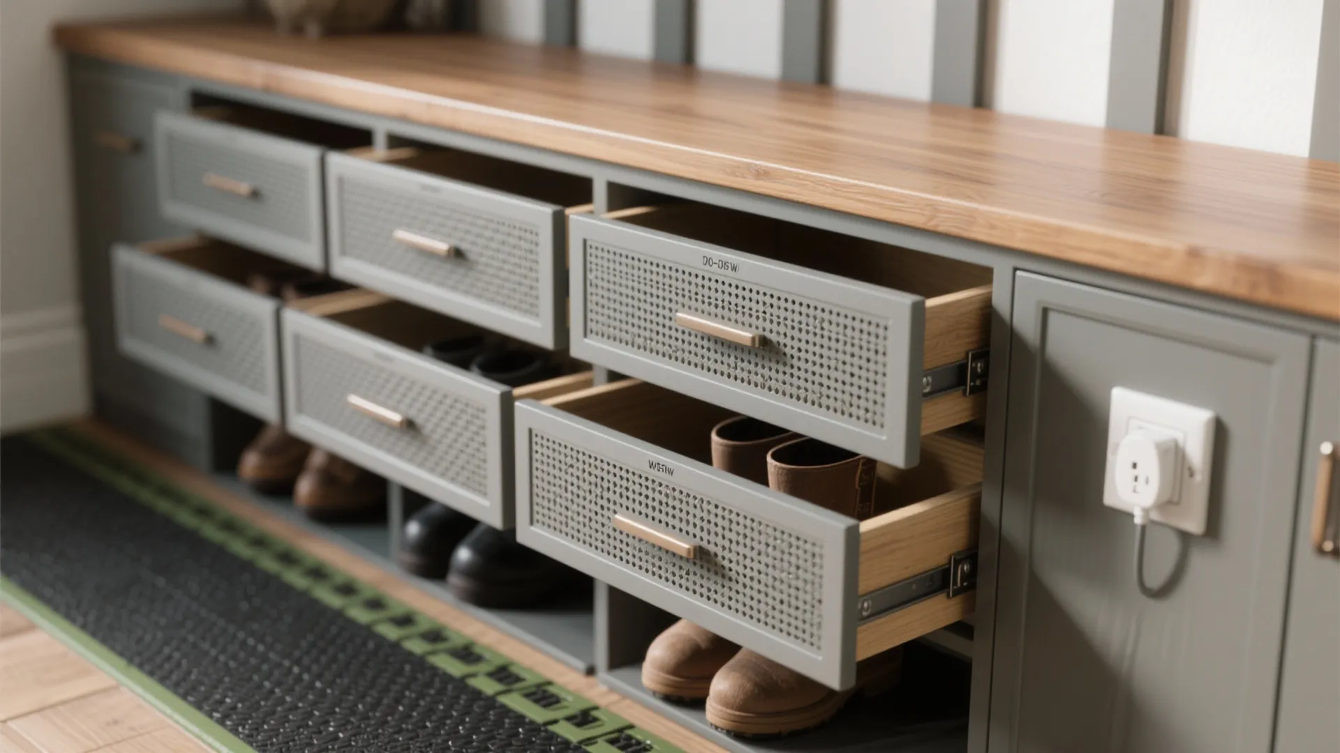 Bench Seating With Hidden Mudroom Storage
