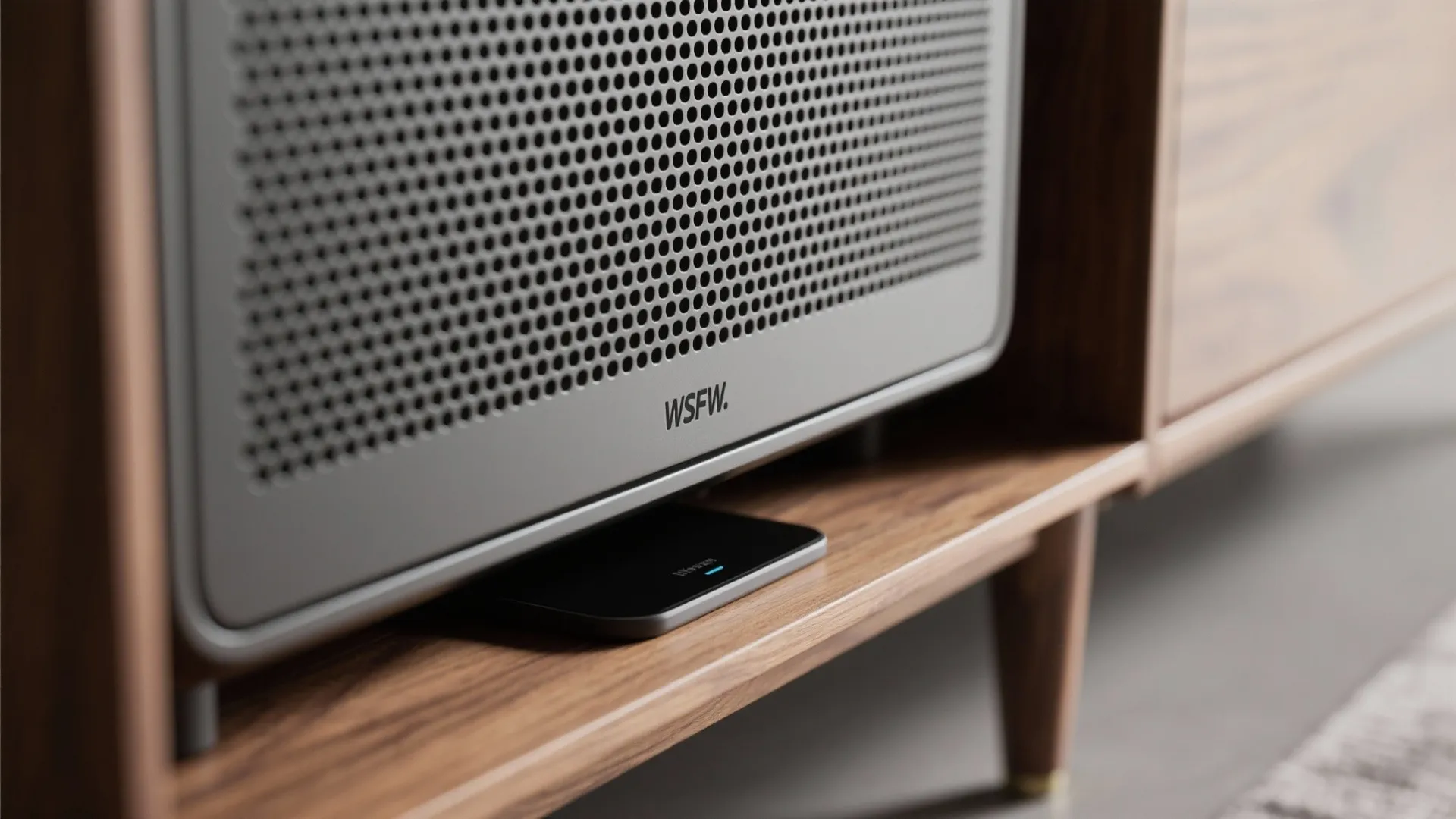 Asymmetric shelving with concealed speakers