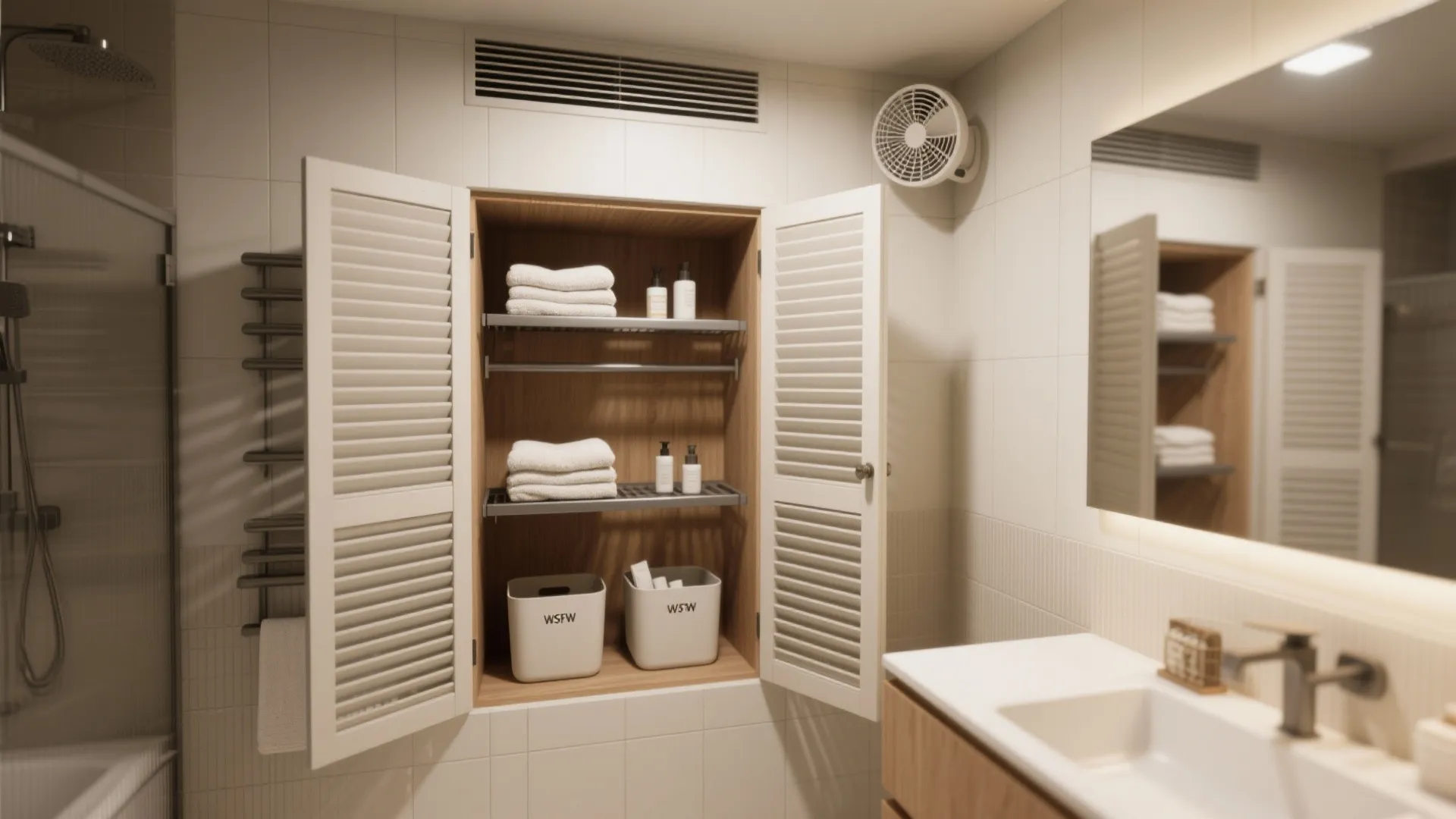 1. Merge functions with a ventilated closet nook