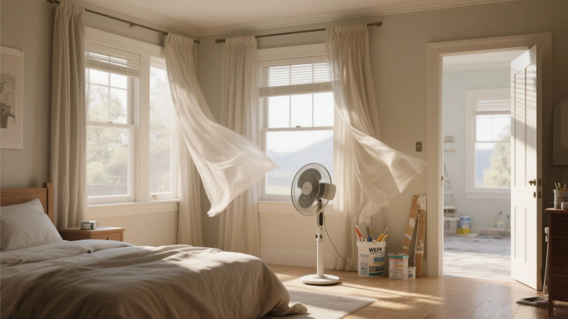 3. Ventilate aggressively during and after painting