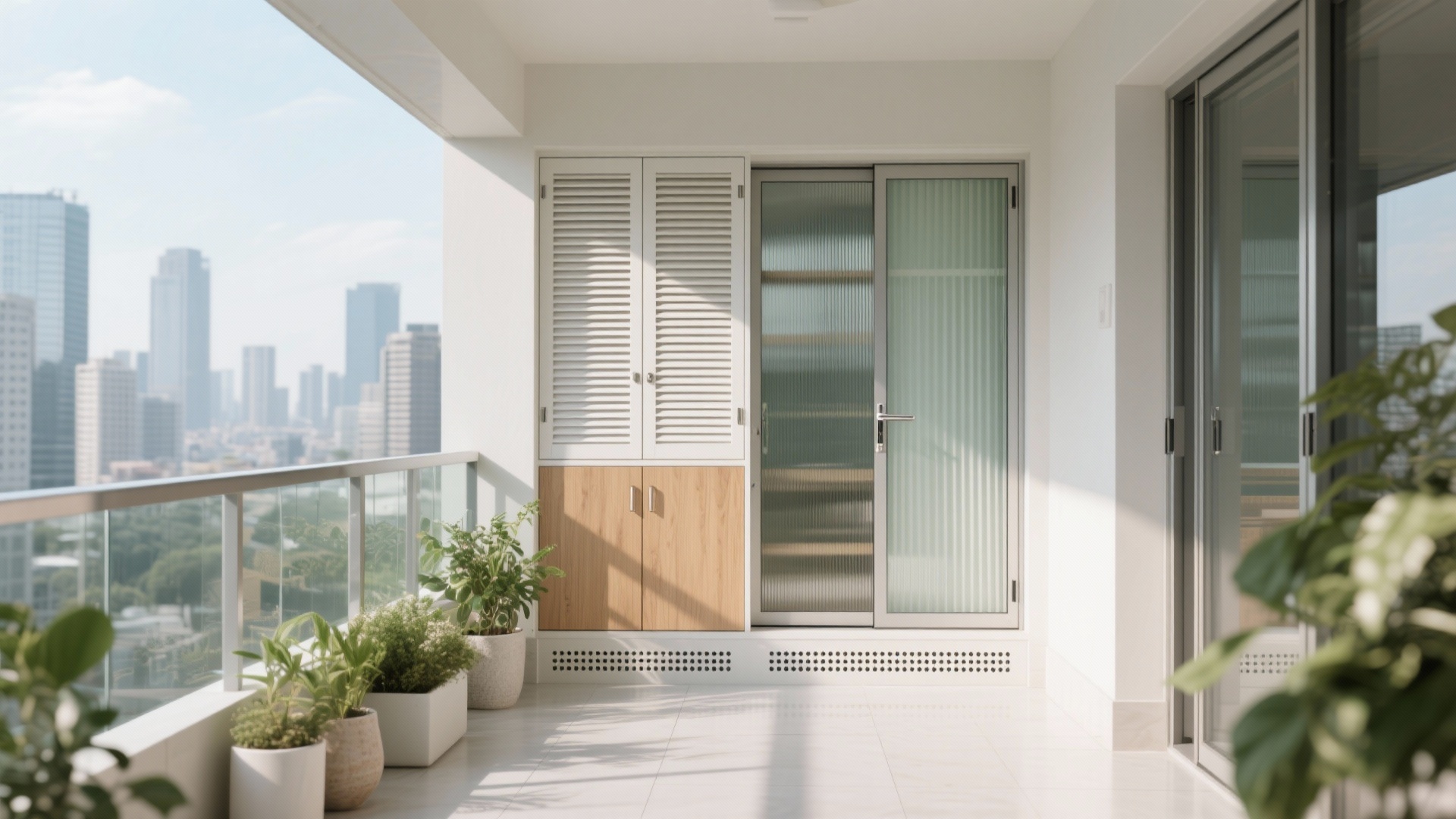 Balcony Cabinet Design: Fix Small Balcony Storage