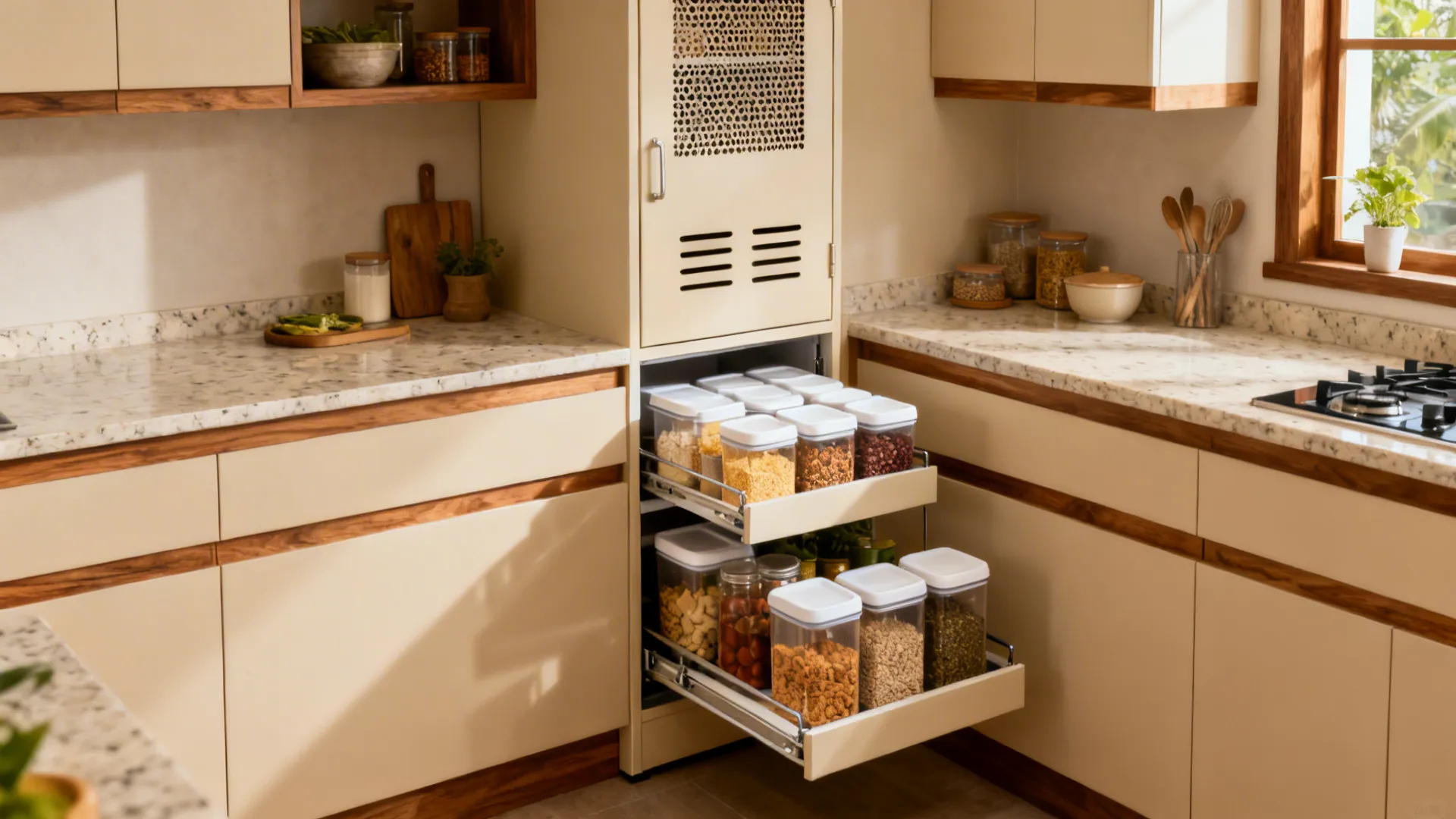 Ventilated pantry towers in humidity